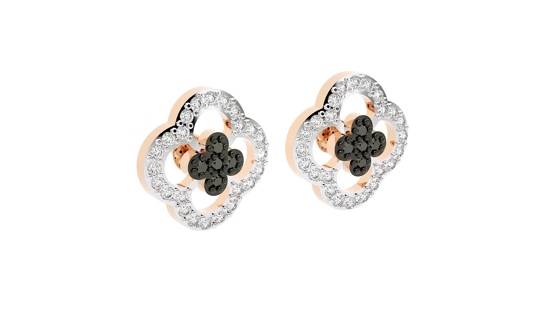 Rose Gold Plated Sterling Silver Earrings