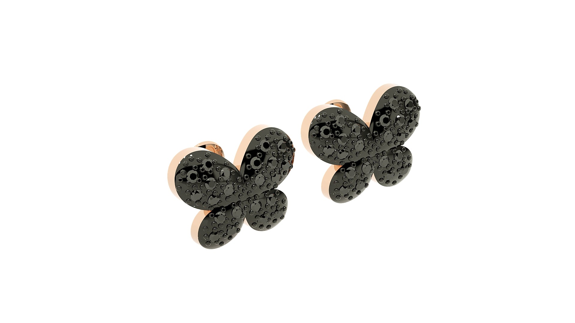 Rose Gold Plated Sterling Silver Earrings