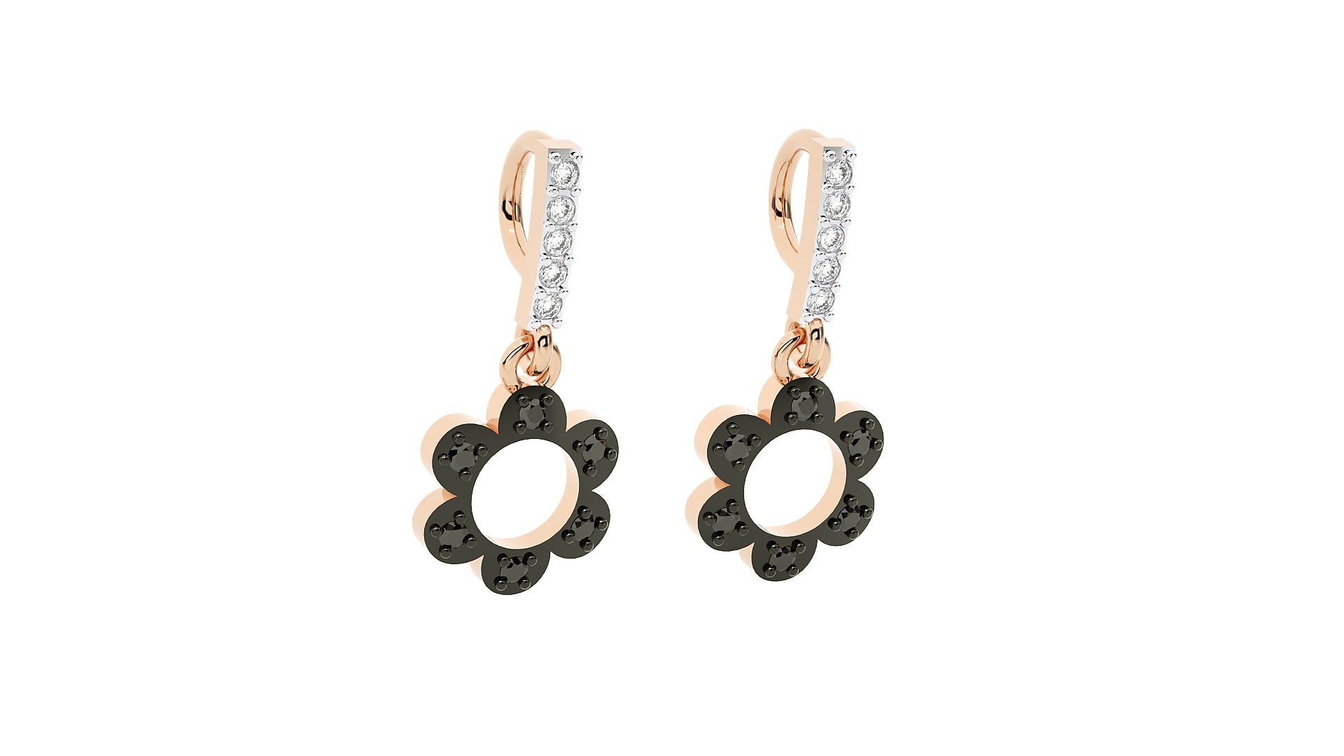 Rose Gold Plated Sterling Silver Earrings