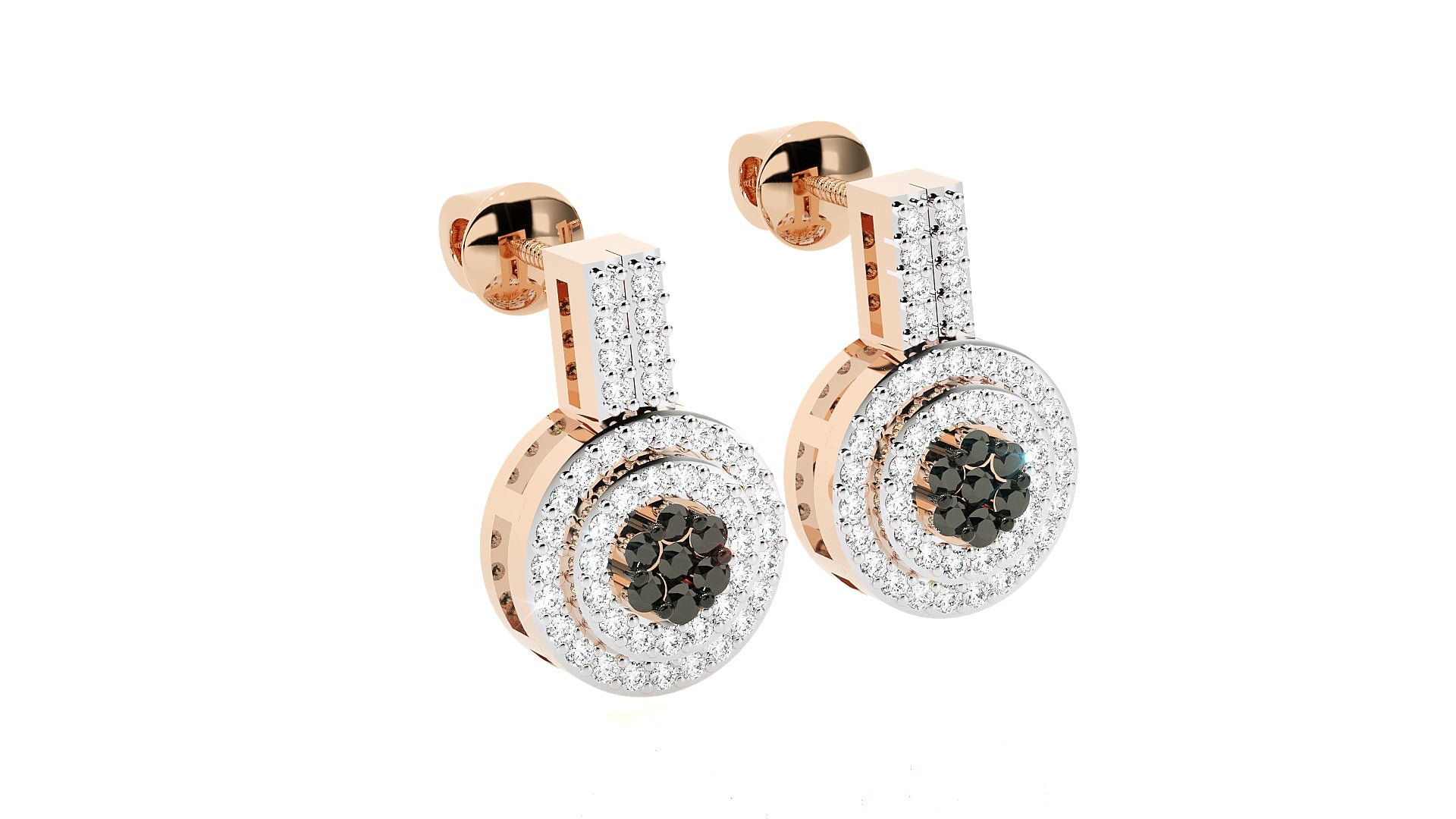 Rose Gold Plated Sterling Silver Earrings
