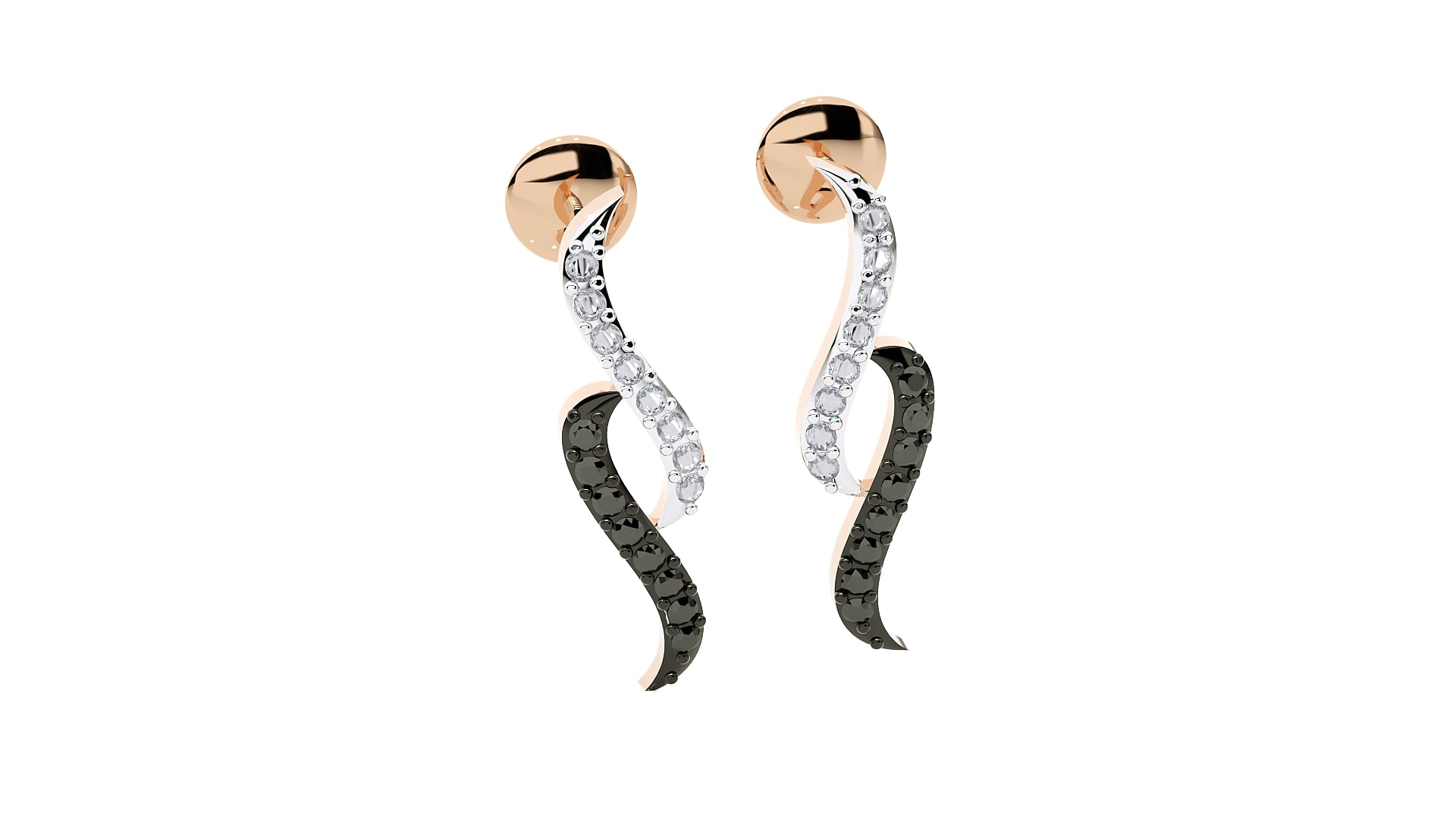 Rose Gold Plated Sterling Silver Earrings
