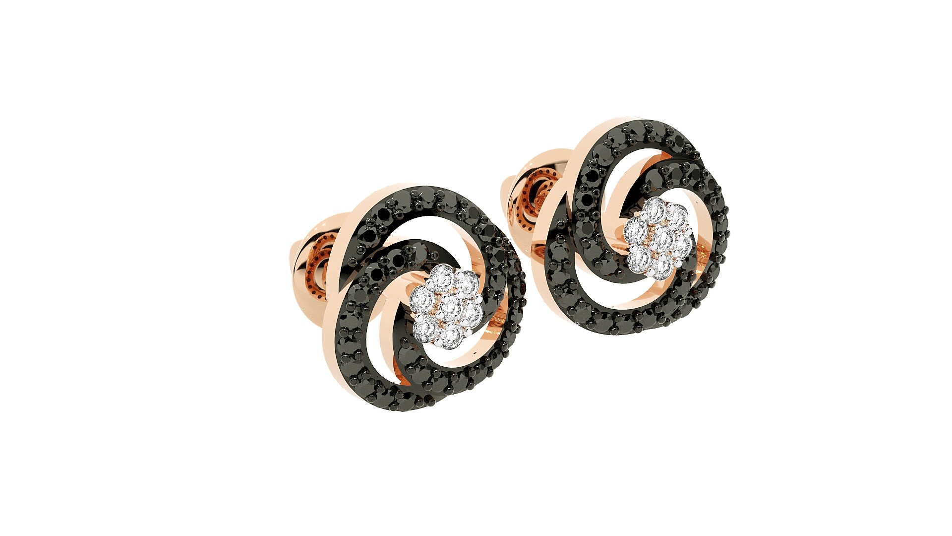 Rose Gold Plated Sterling Silver Earrings