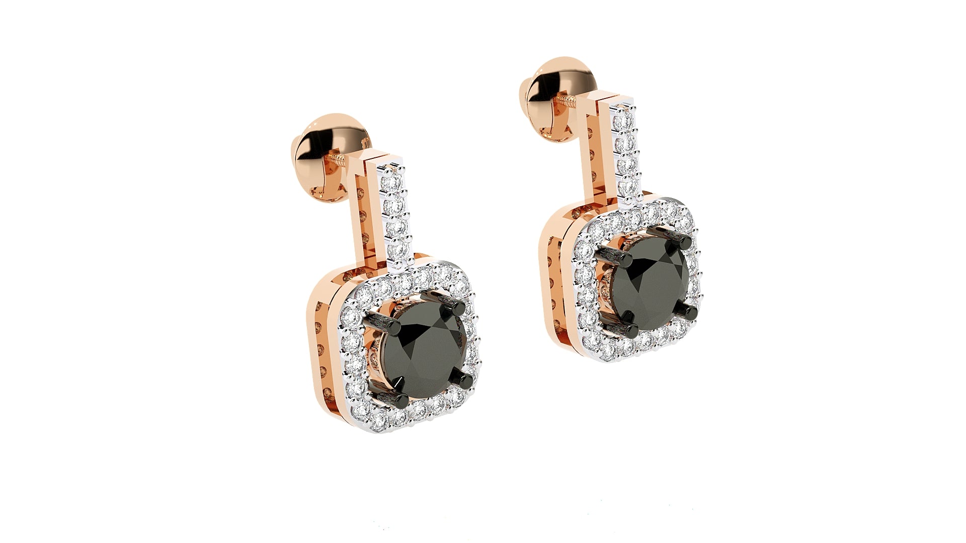 Rose Gold Plated Sterling Silver Earrings