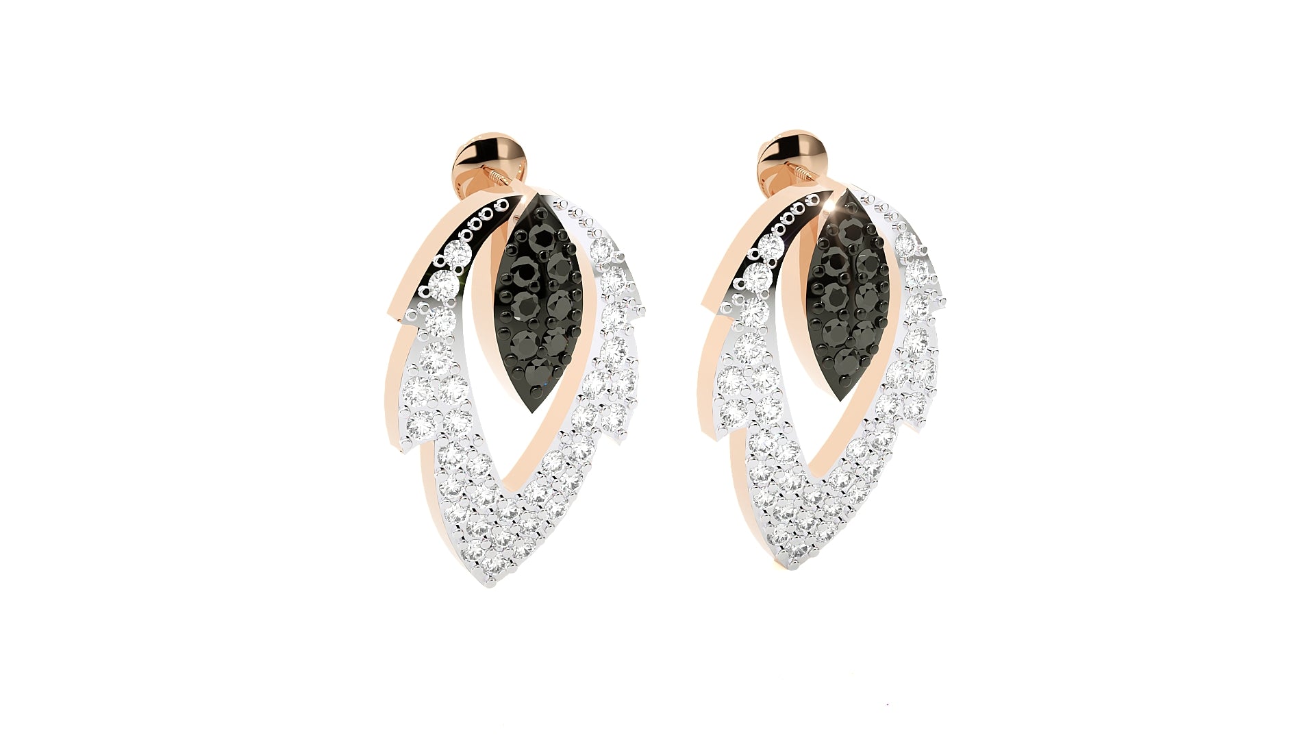 Rose Gold Plated Sterling Silver Earrings