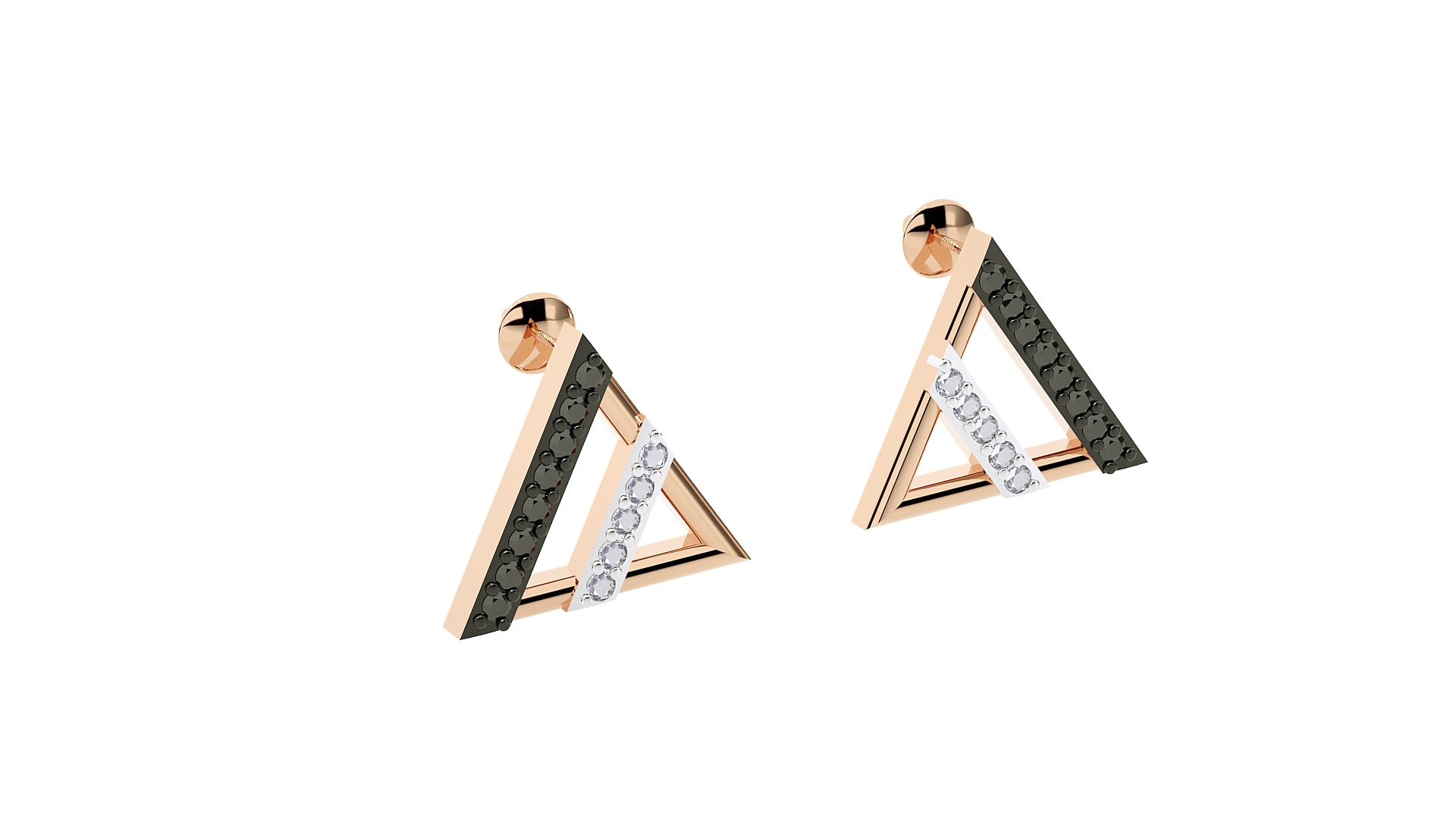 Rose Gold Plated Sterling Silver Earrings