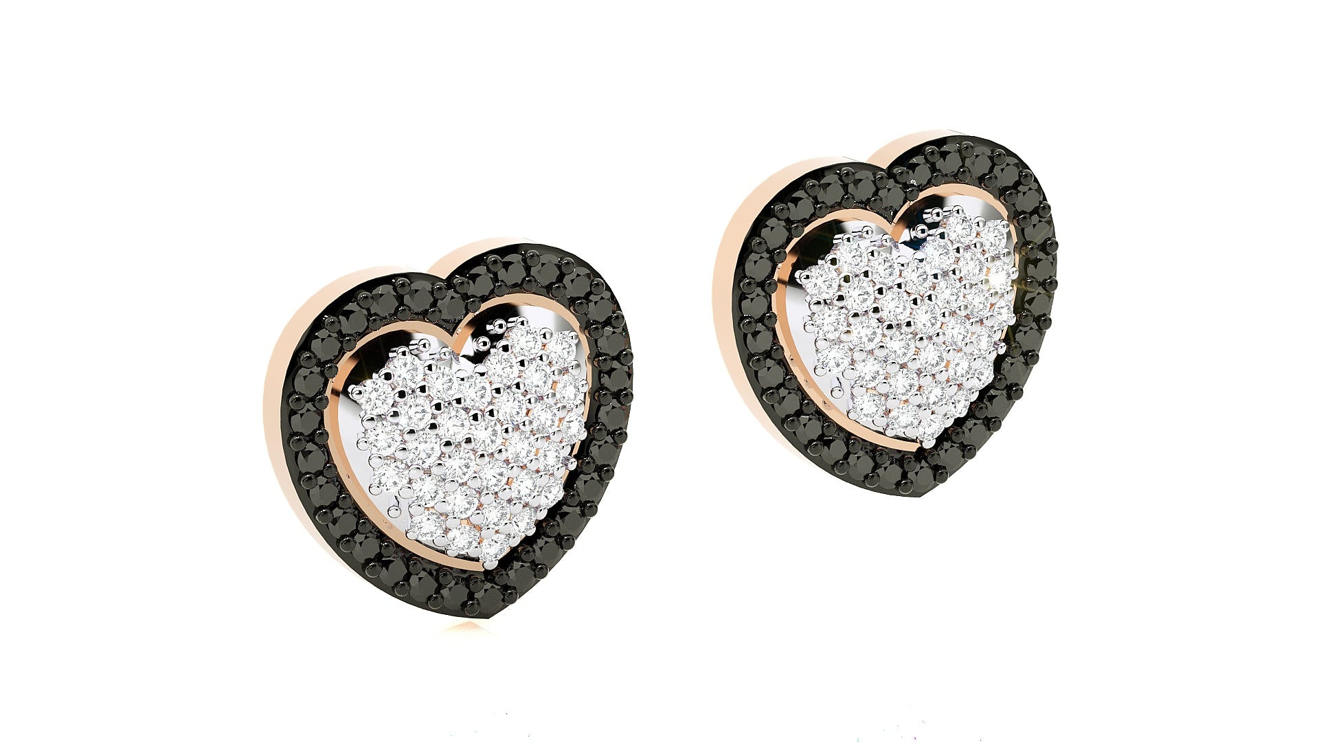 Rose Gold Plated Sterling Silver Earrings