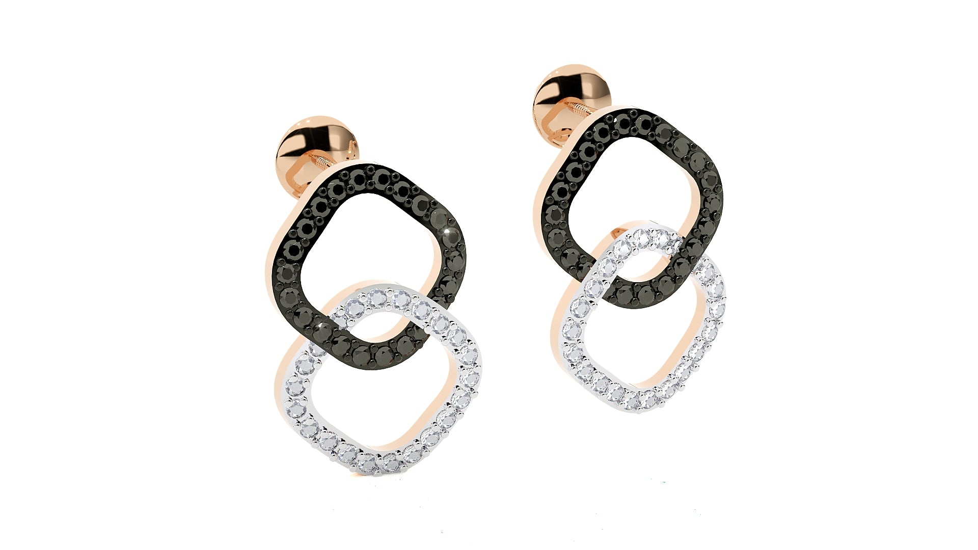 Rose Gold Plated Sterling Silver Earrings