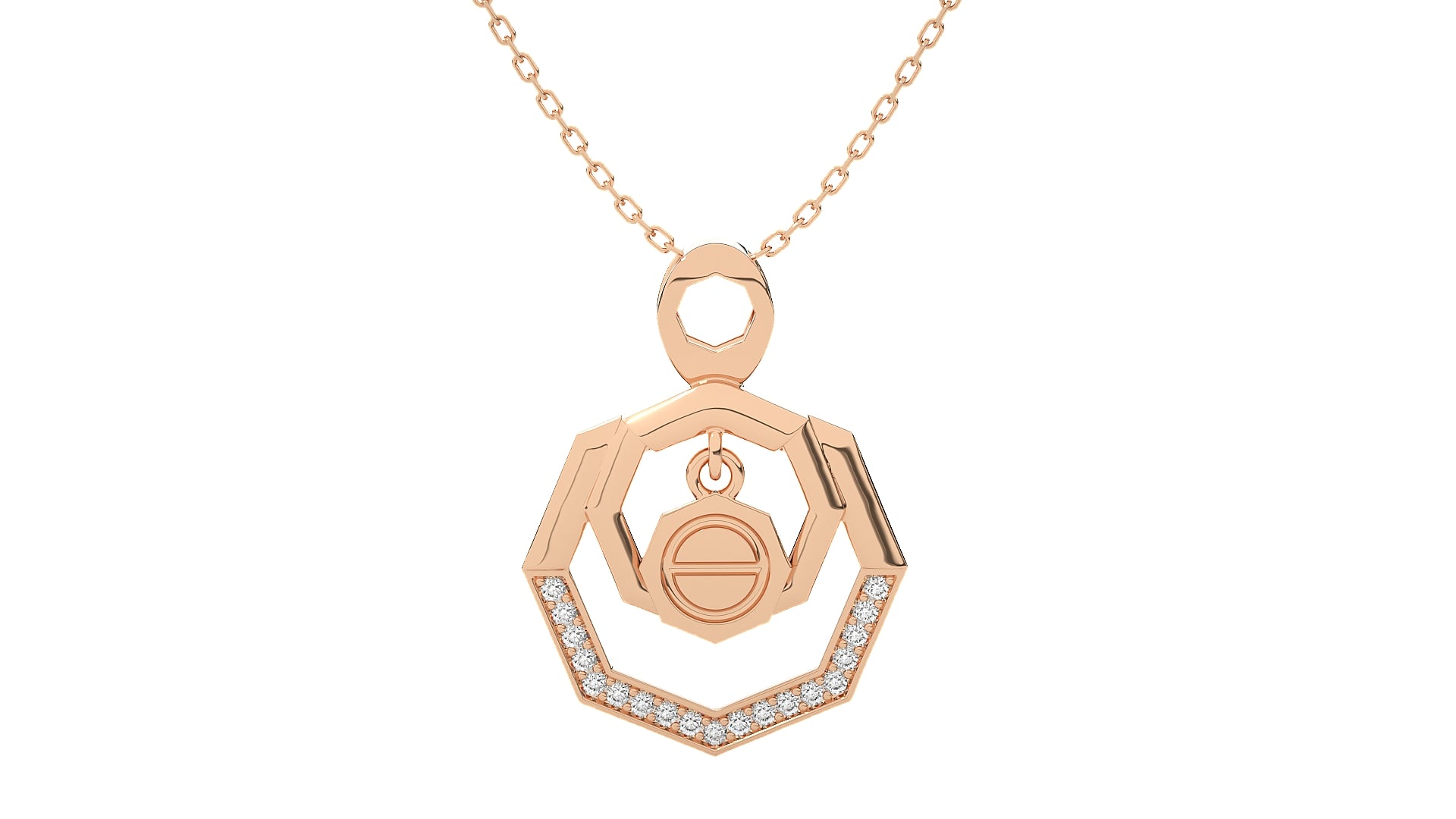 Rose Gold Plated Sterling Silver Pendant