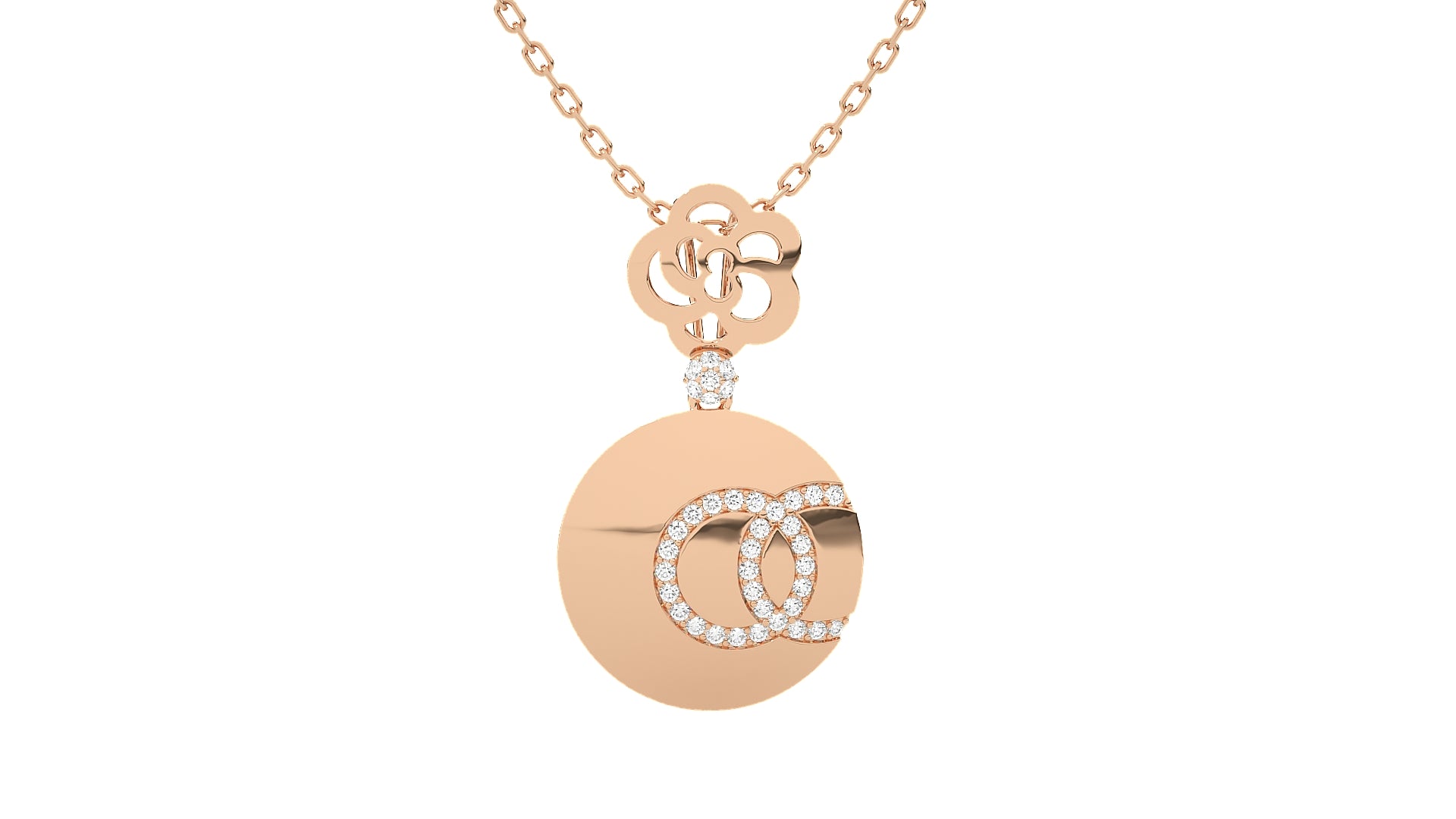Rose Gold Plated Sterling Silver Pendant