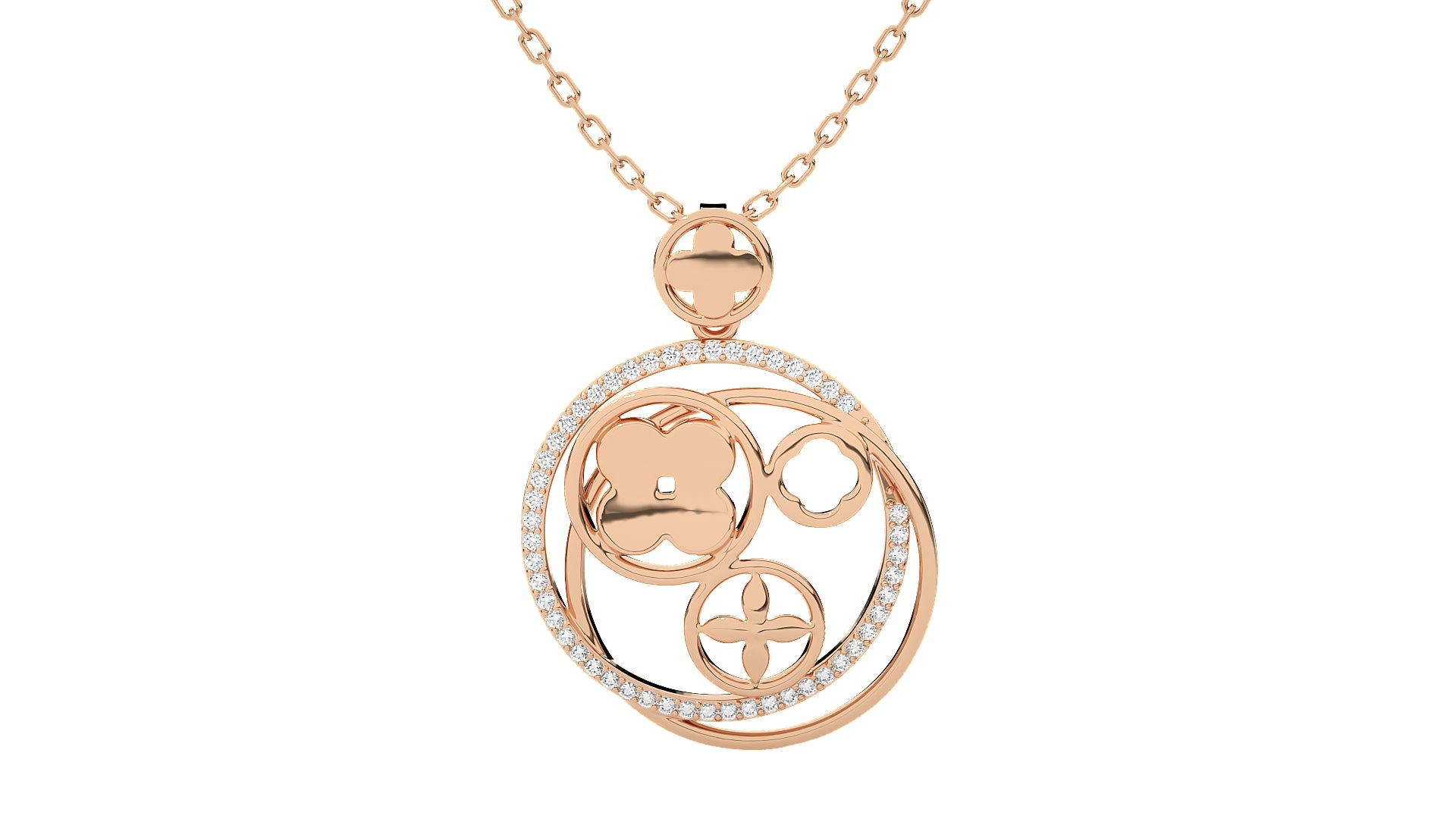Rose Gold Plated Sterling Silver Pendant
