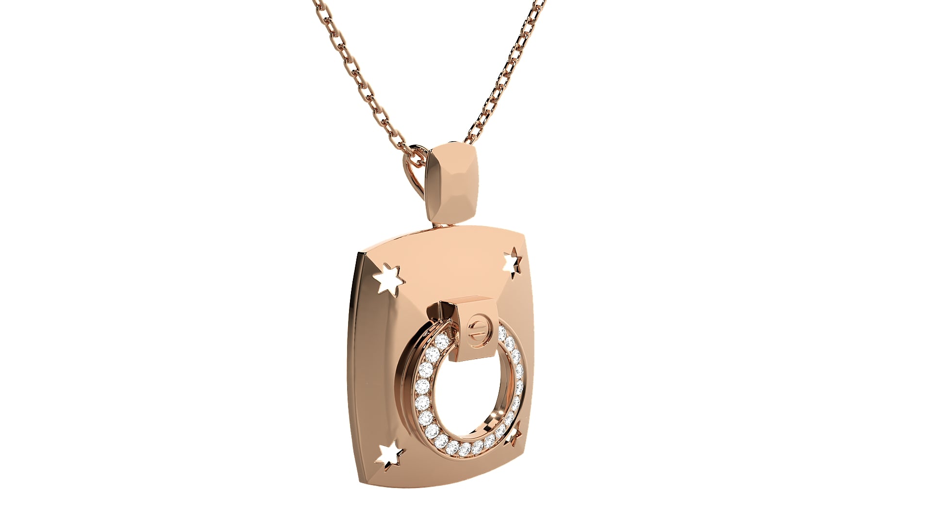 Rose Gold Plated Sterling Silver Pendant