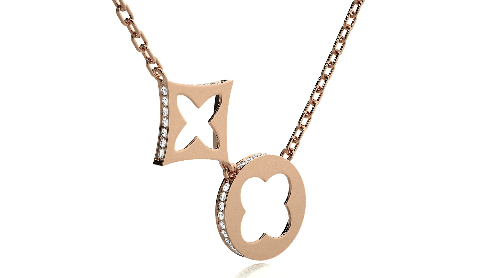 Rose Gold Plated Sterling Silver Pendant