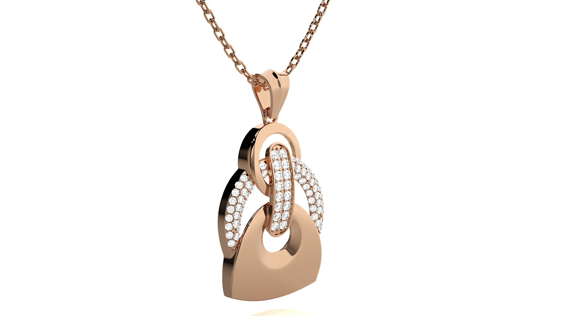 Rose Gold Plated Sterling Silver Pendant