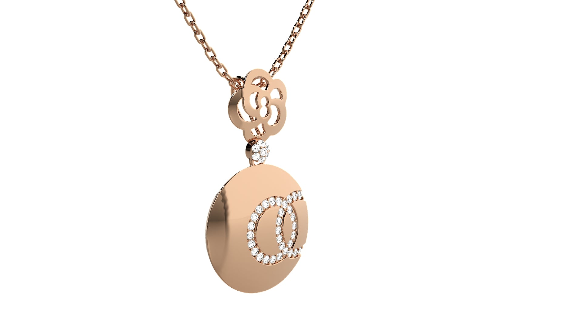 Rose Gold Plated Sterling Silver Pendant