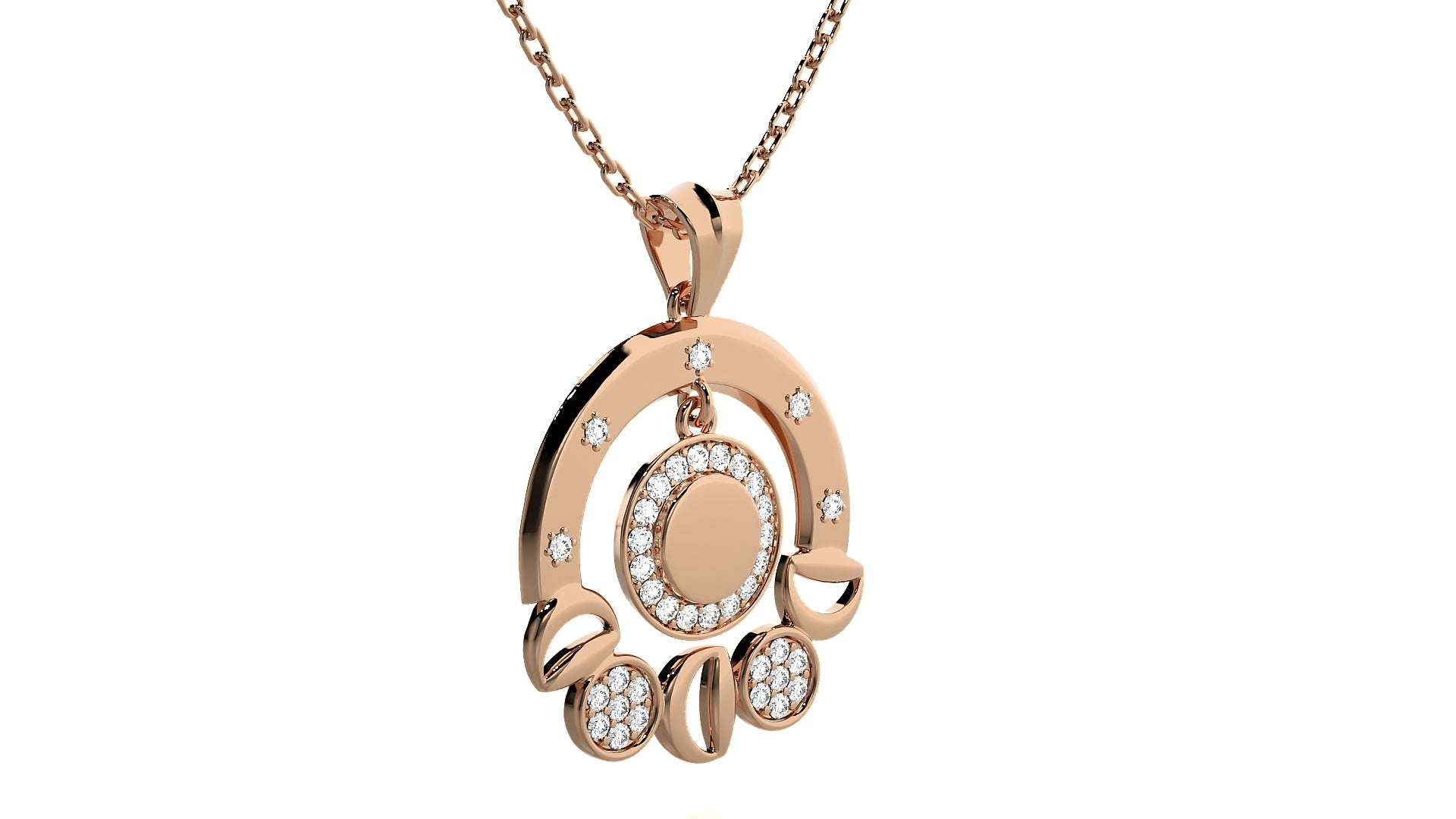 Rose Gold Plated Sterling Silver Pendant