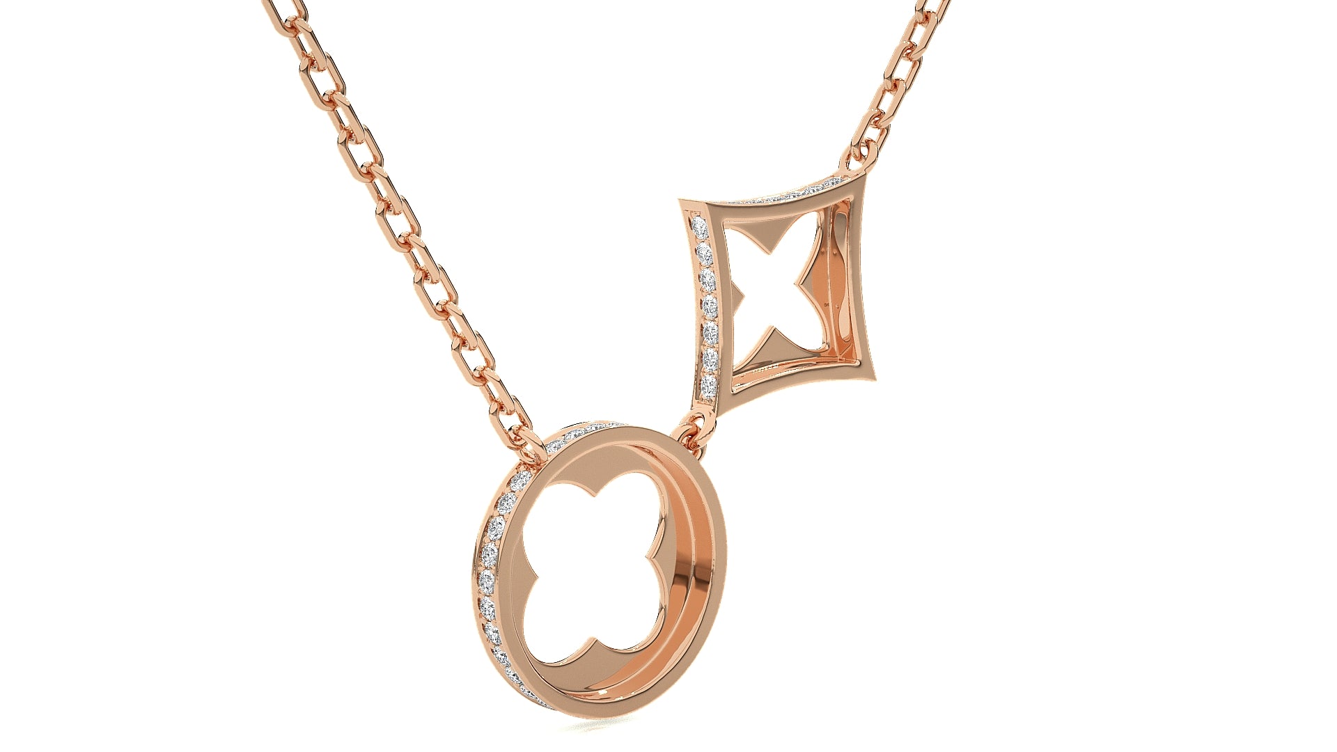 Rose Gold Plated Sterling Silver Pendant