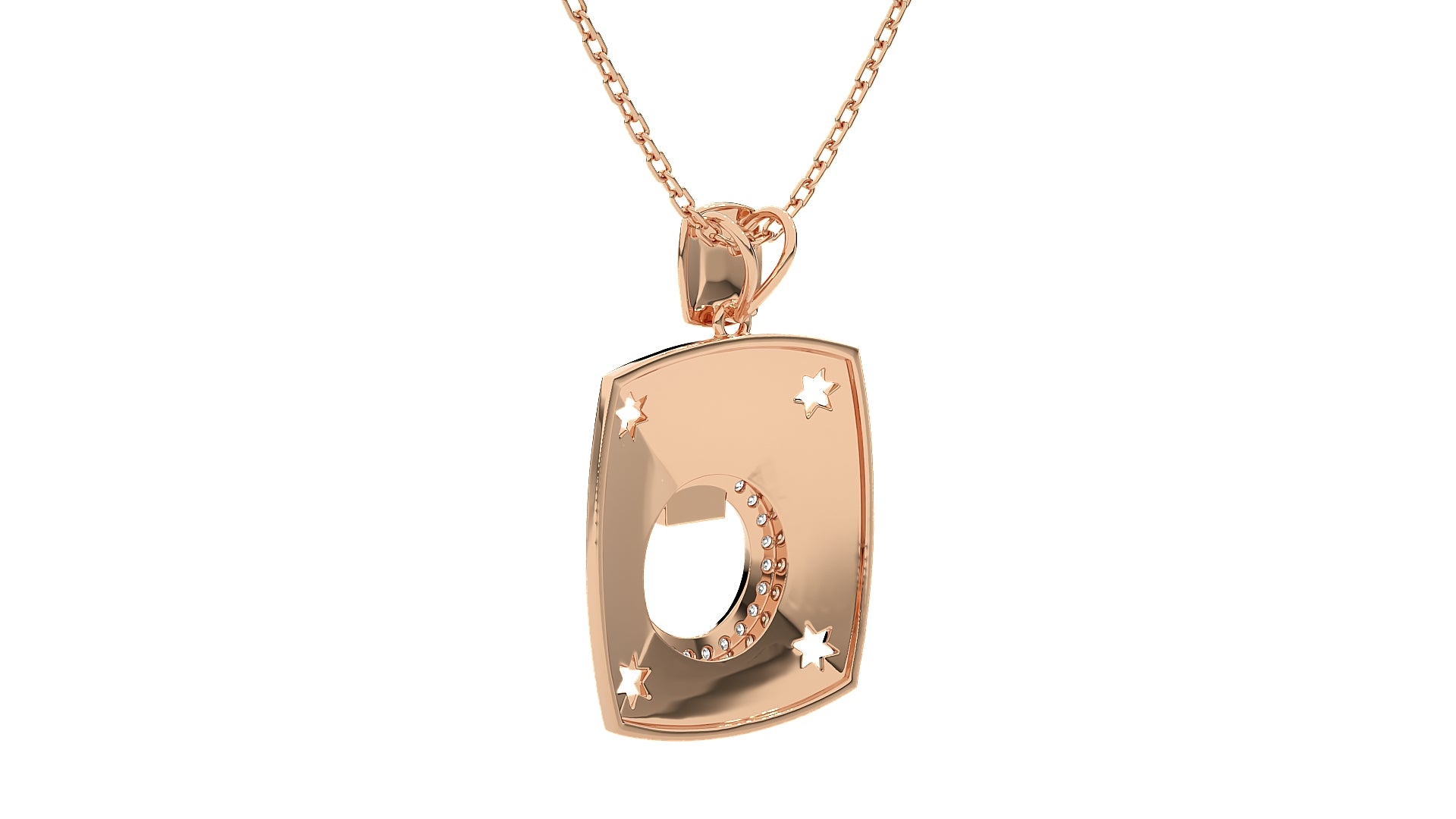 Rose Gold Plated Sterling Silver Pendant