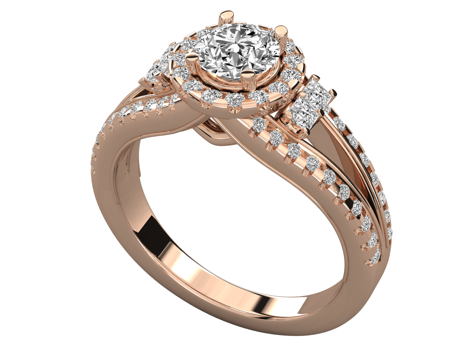 Rose Gold Plated Sterling Silver Ring