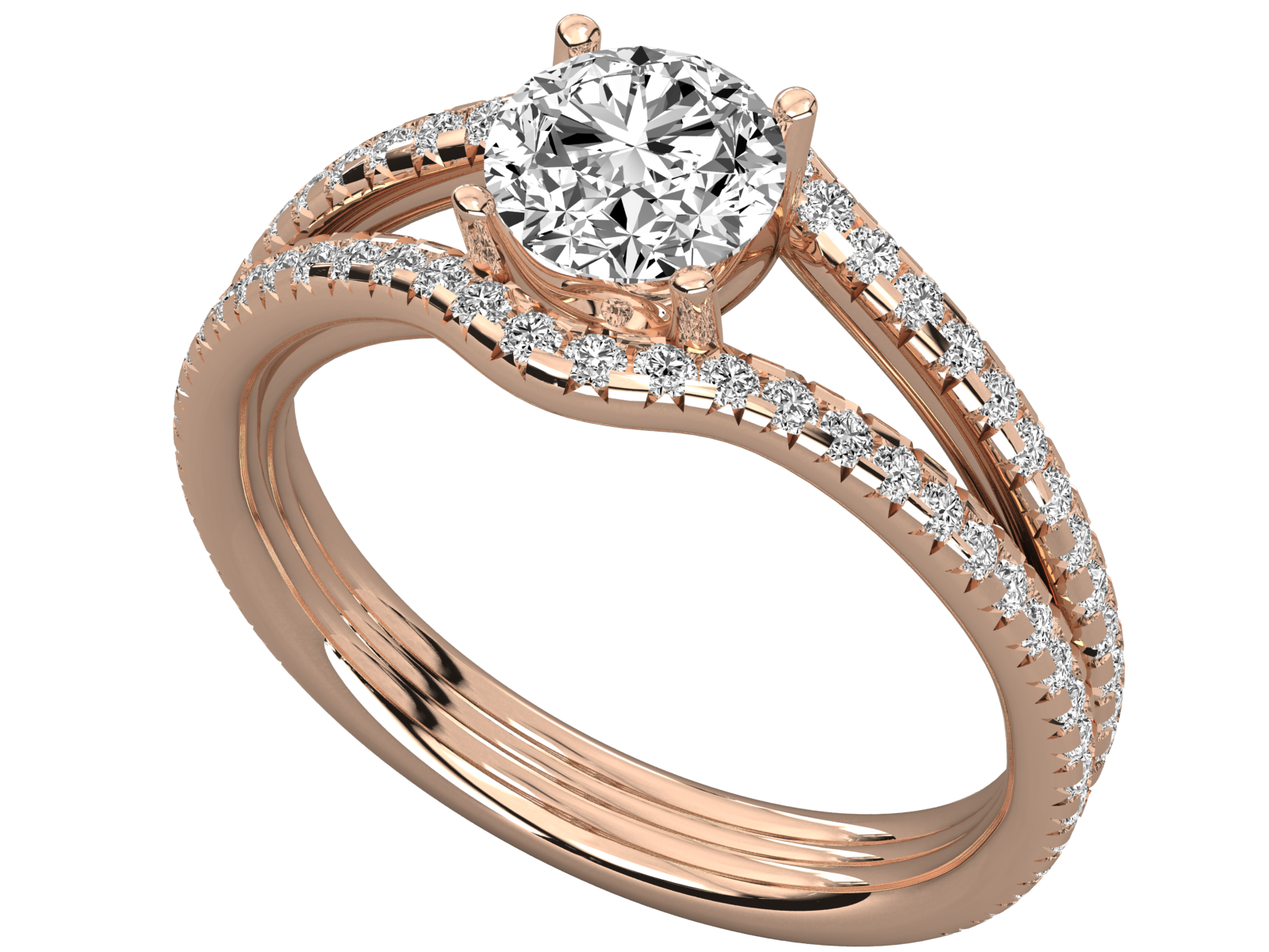Rose Gold Plated Sterling Silver Ring