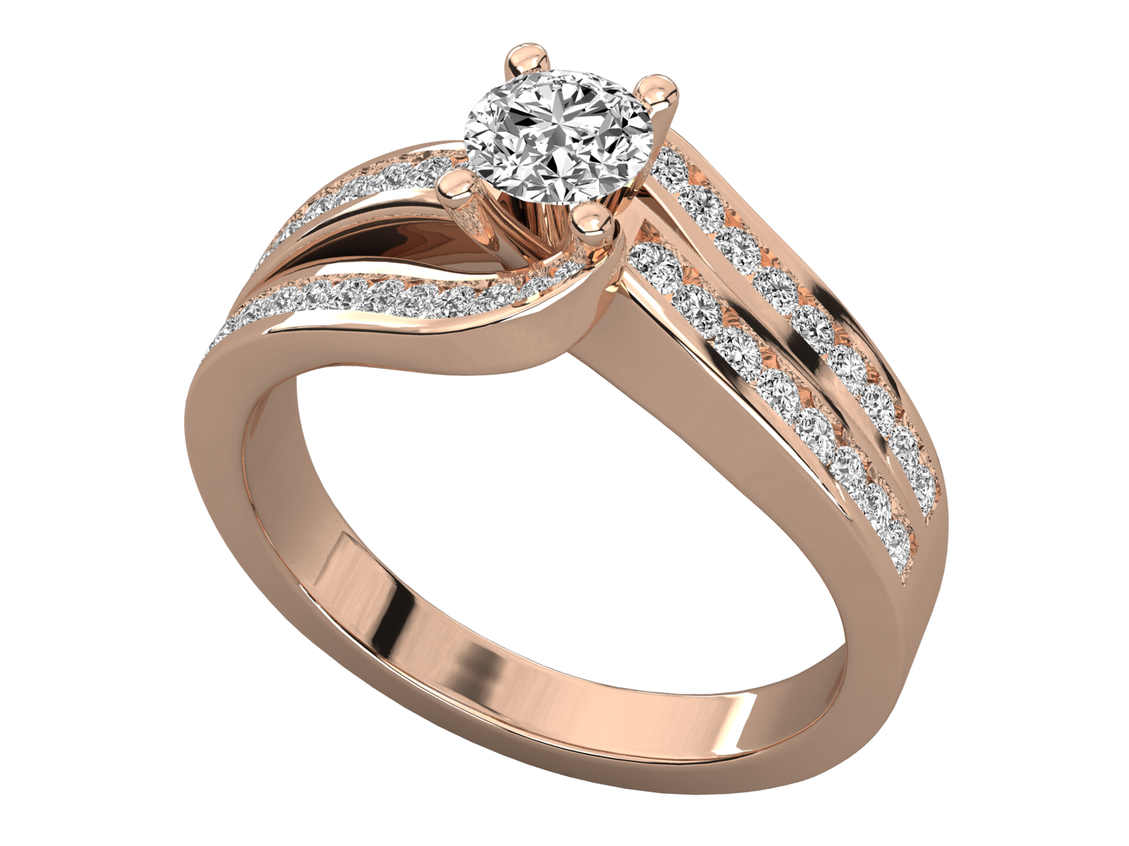 Rose Gold Plated Sterling Silver Ring