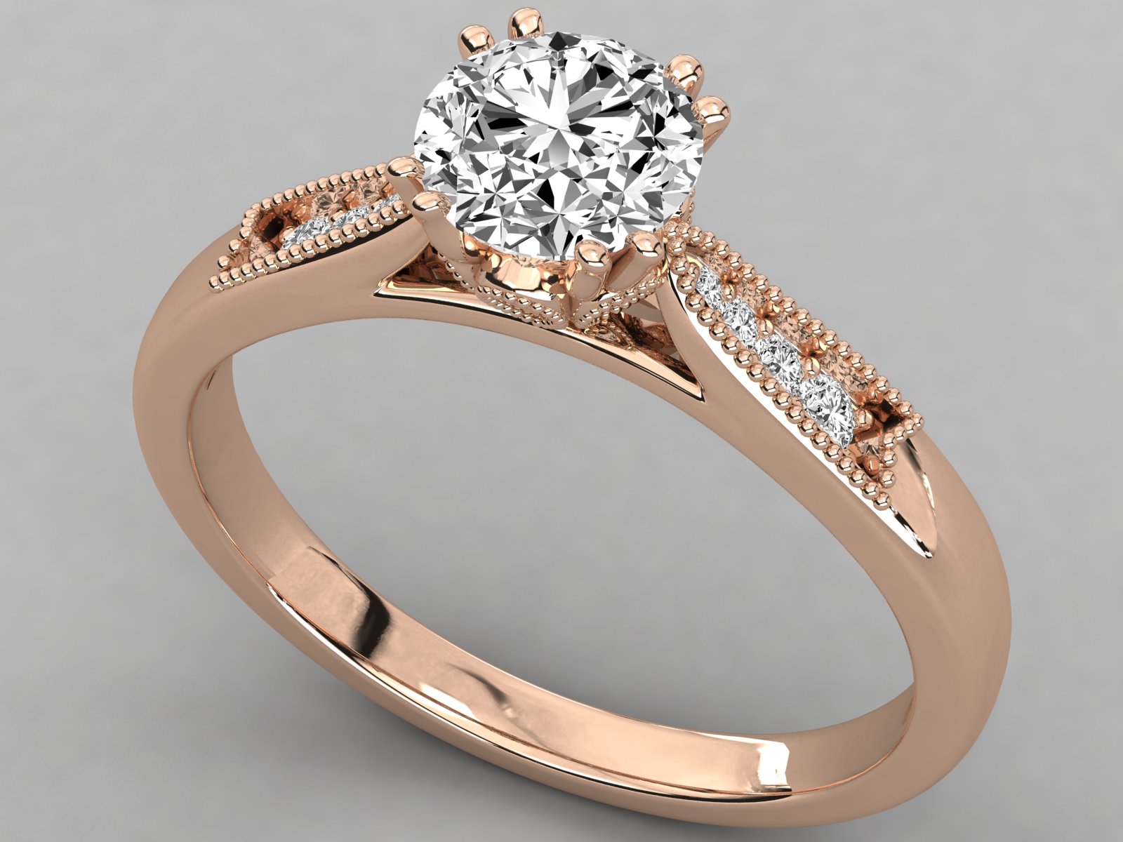 Rose Gold Plated Sterling Silver Ring