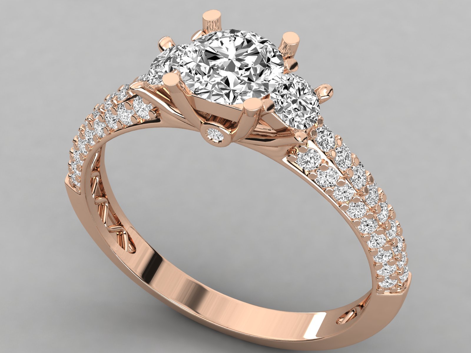 Rose Gold Plated Sterling Silver Ring