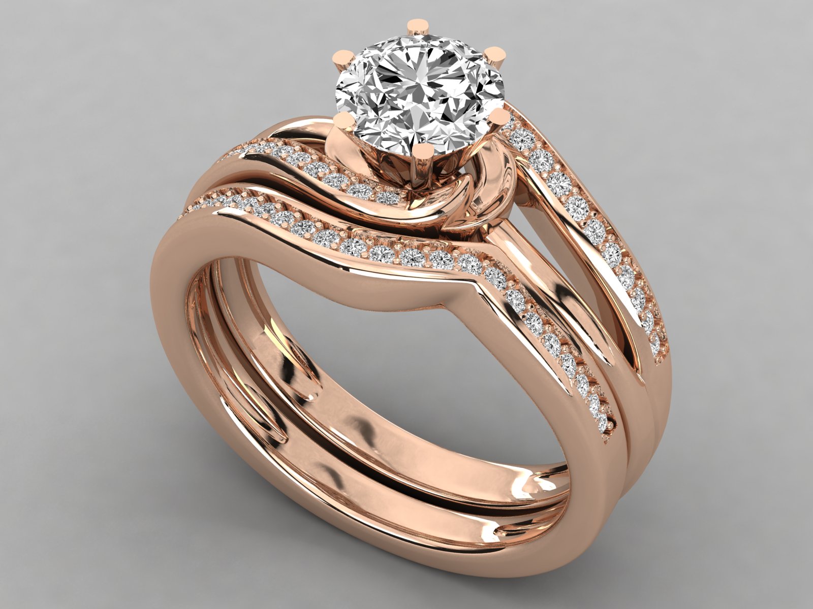 Rose Gold Plated Sterling Silver Ring