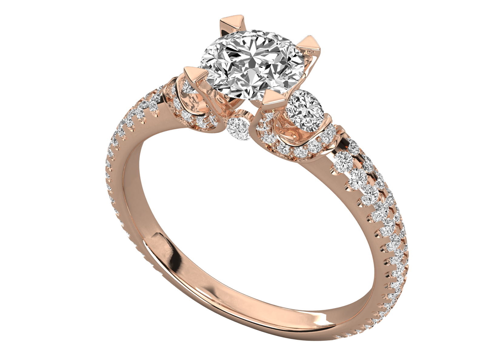 Rose Gold Plated Sterling Silver Ring