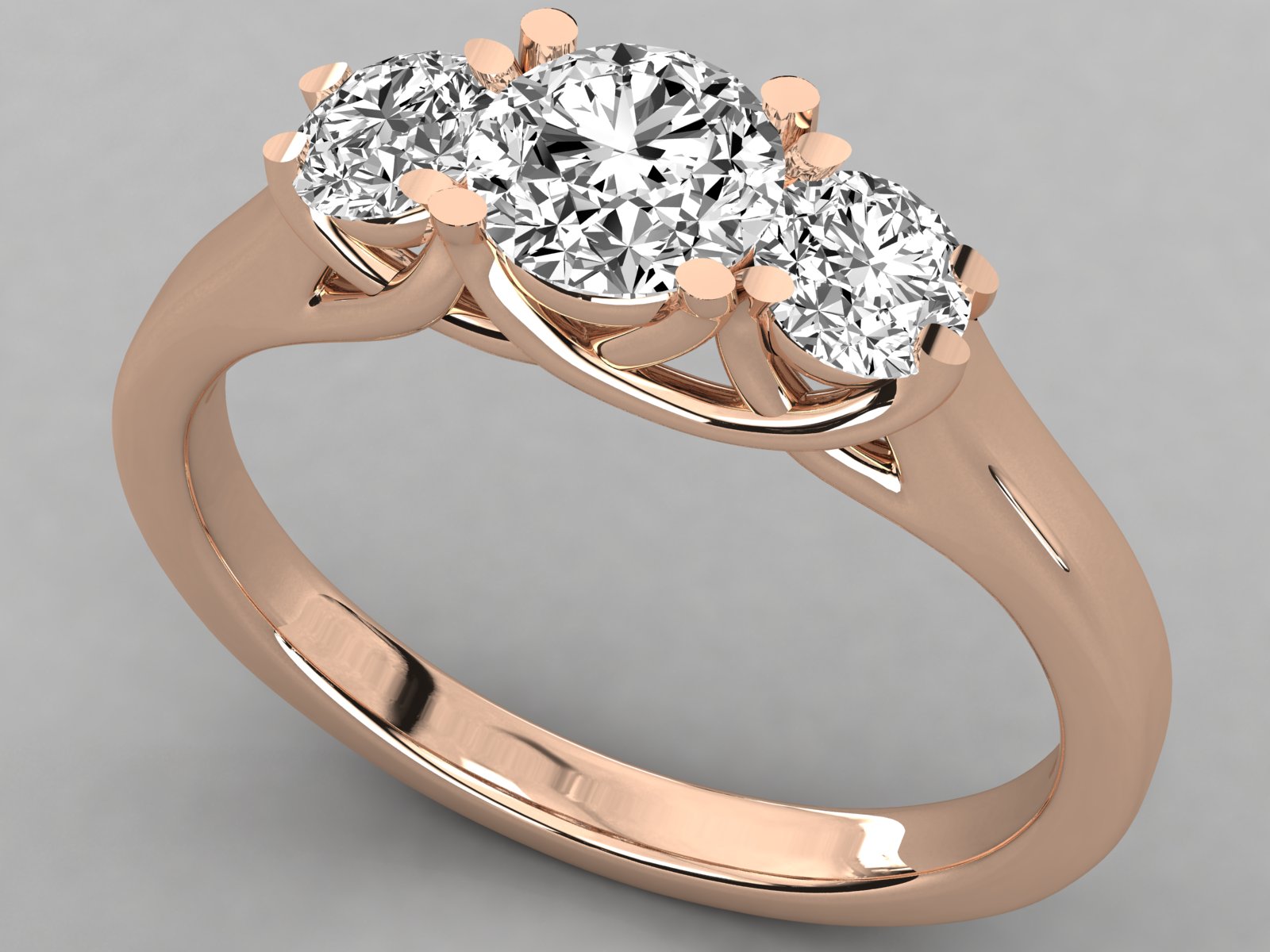 Rose Gold Plated Sterling Silver Ring