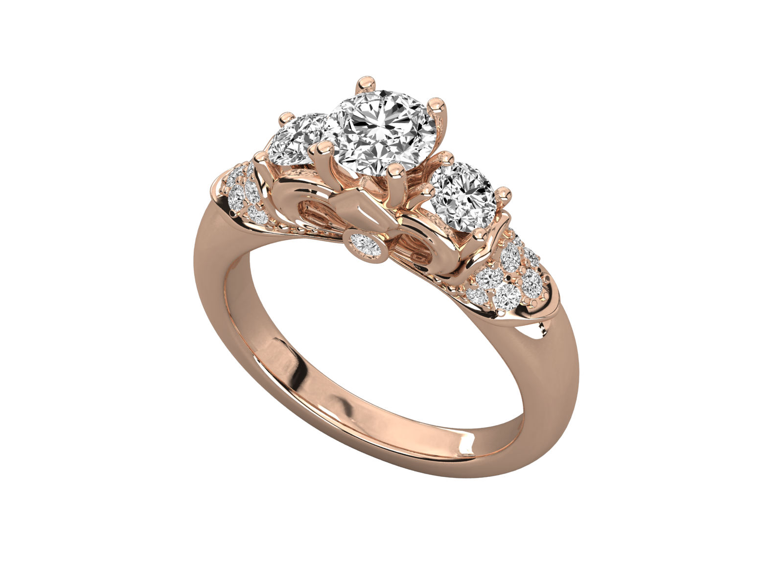 Rose Gold Plated Sterling Silver Ring