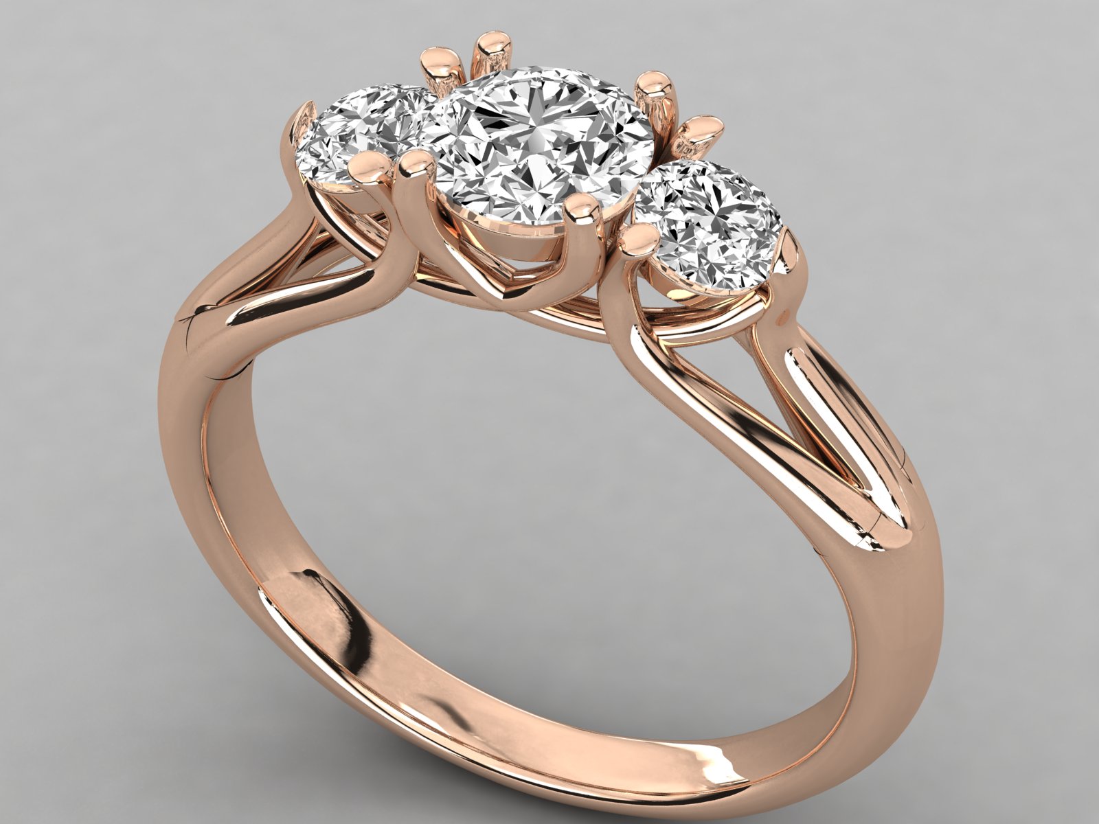 Rose Gold Plated Sterling Silver Ring