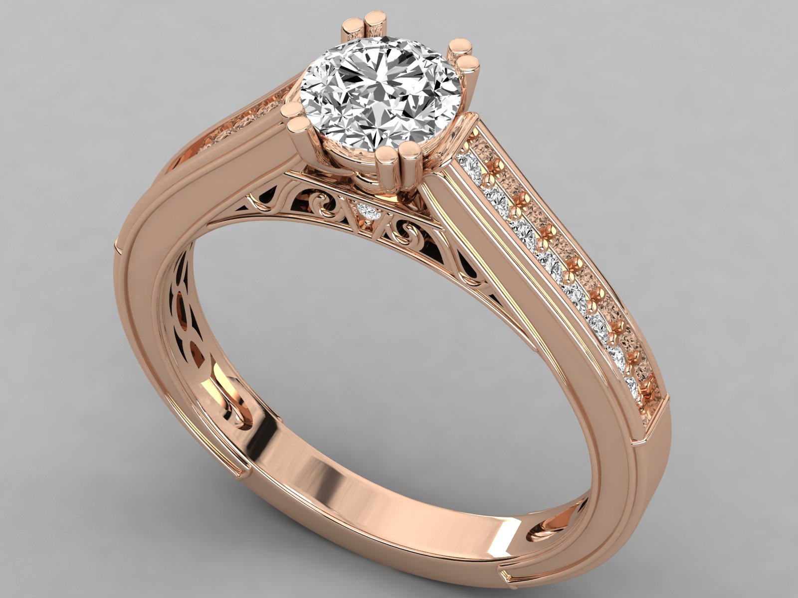Rose Gold Plated Sterling Silver Ring
