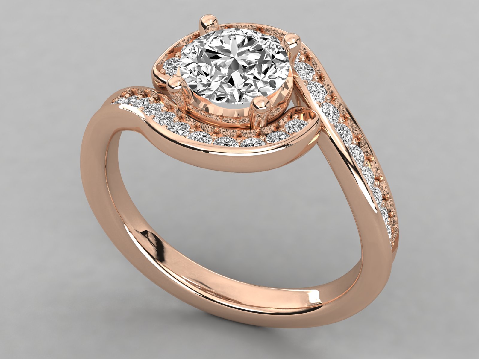 Rose Gold Plated Sterling Silver Ring