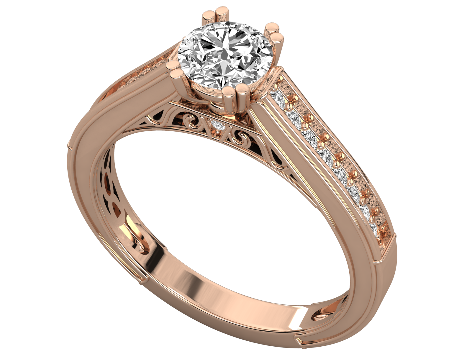 Rose Gold Plated Sterling Silver Ring
