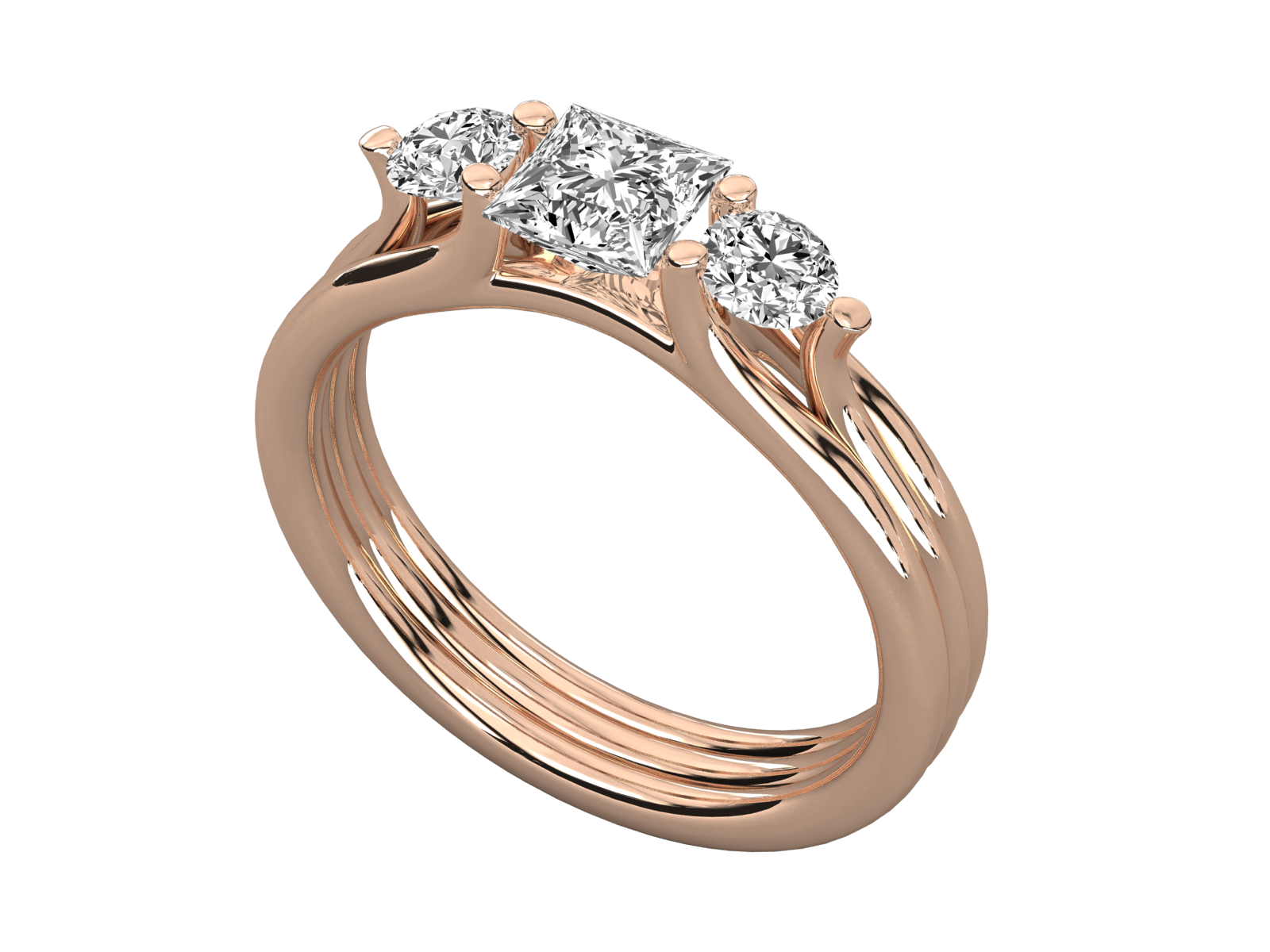 Rose Gold Plated Sterling Silver Ring