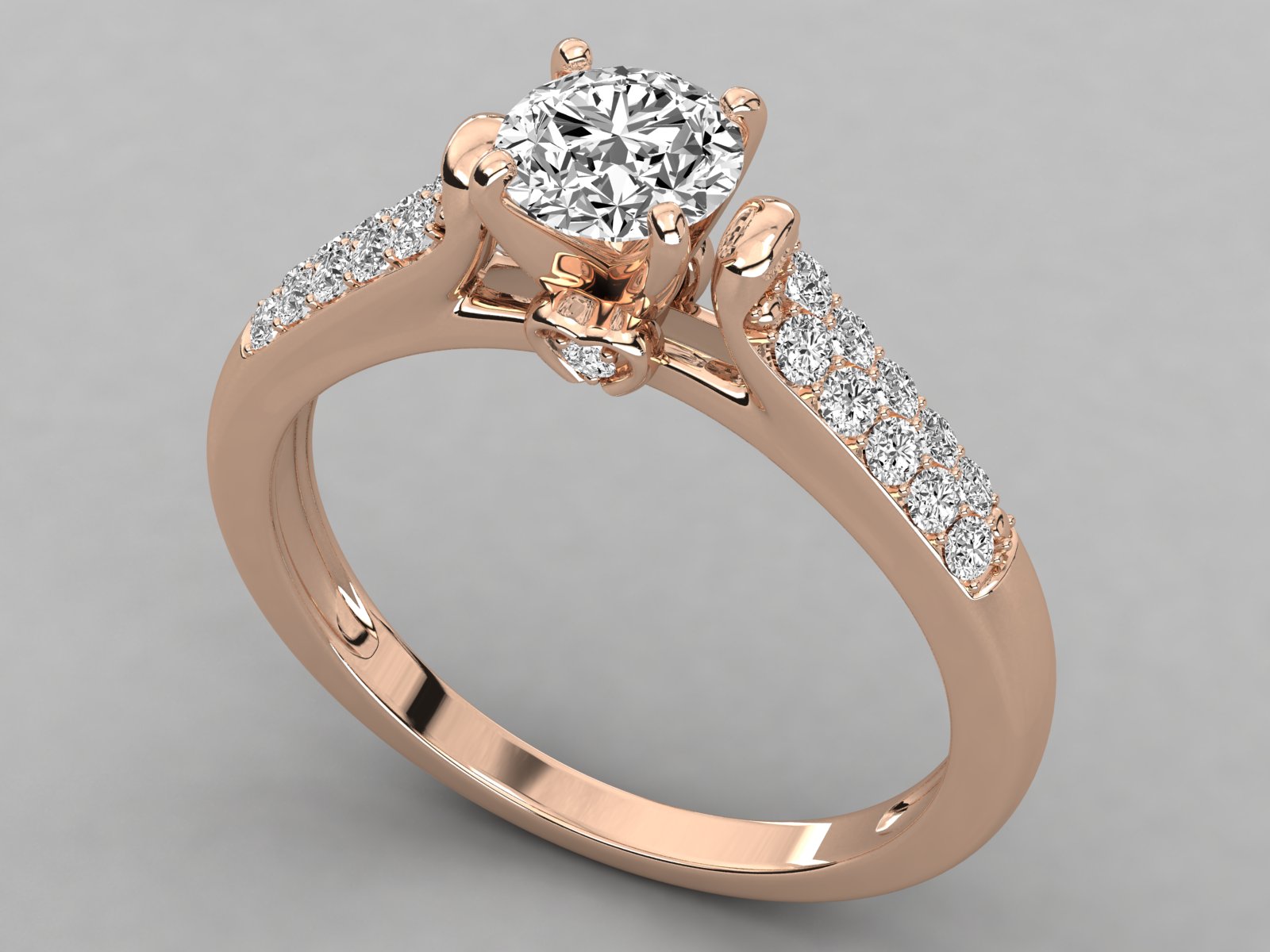 Rose Gold Plated Sterling Silver Ring