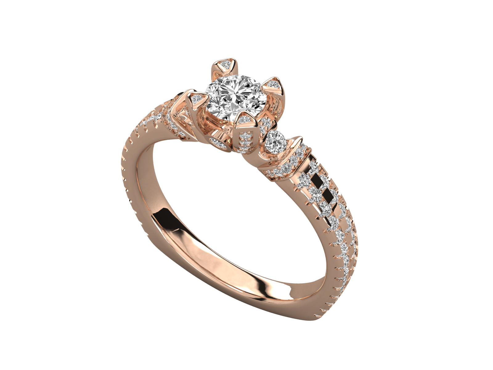 Rose Gold Plated Sterling Silver Ring