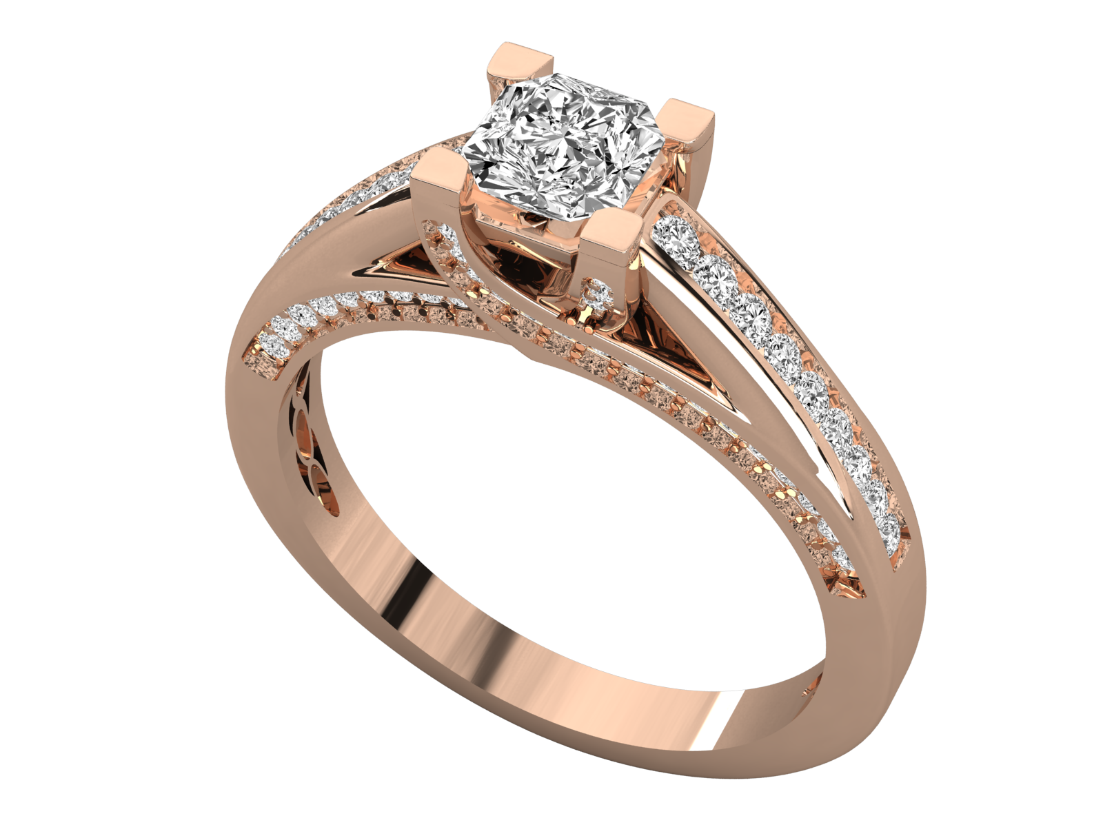 Rose Gold Plated Sterling Silver Ring