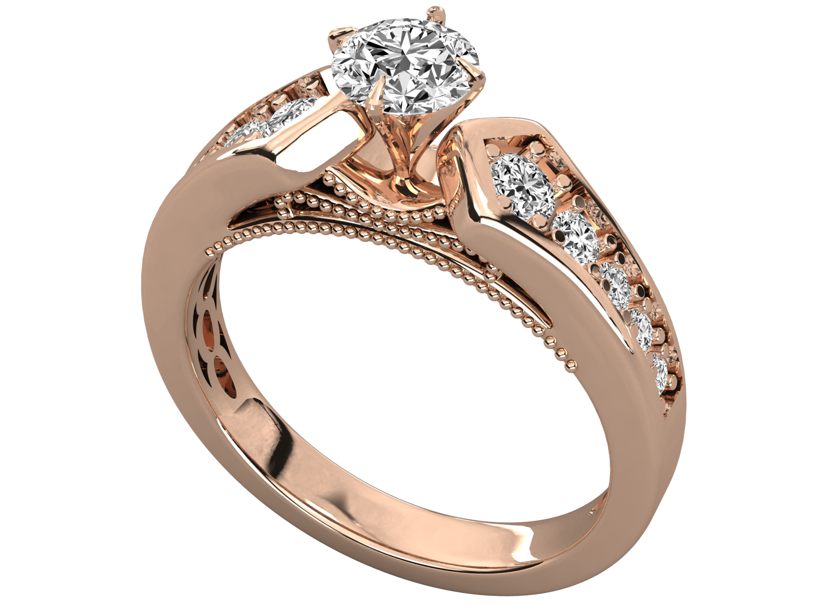Rose Gold Plated Sterling Silver Ring