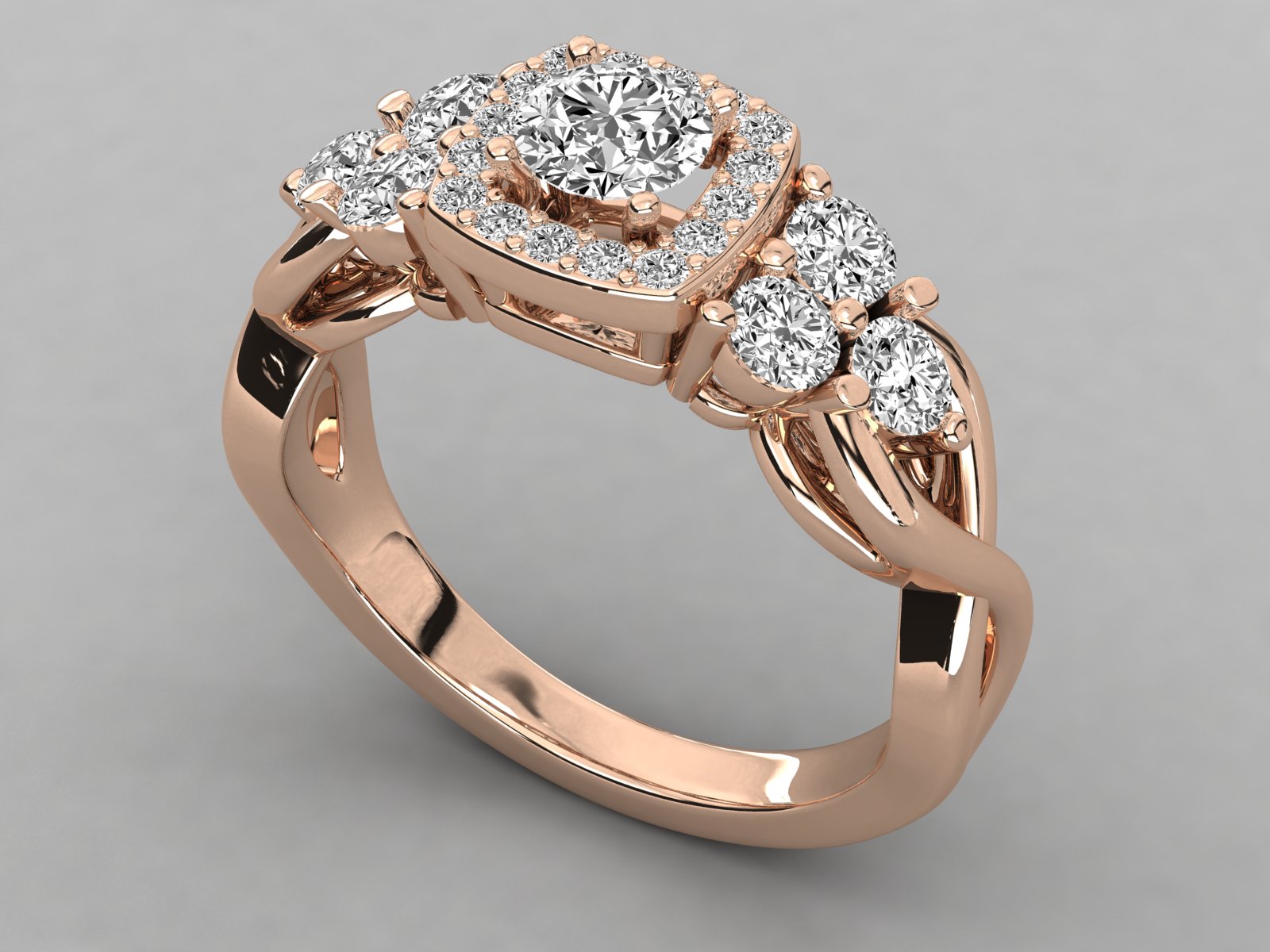 Rose Gold Plated Sterling Silver Ring