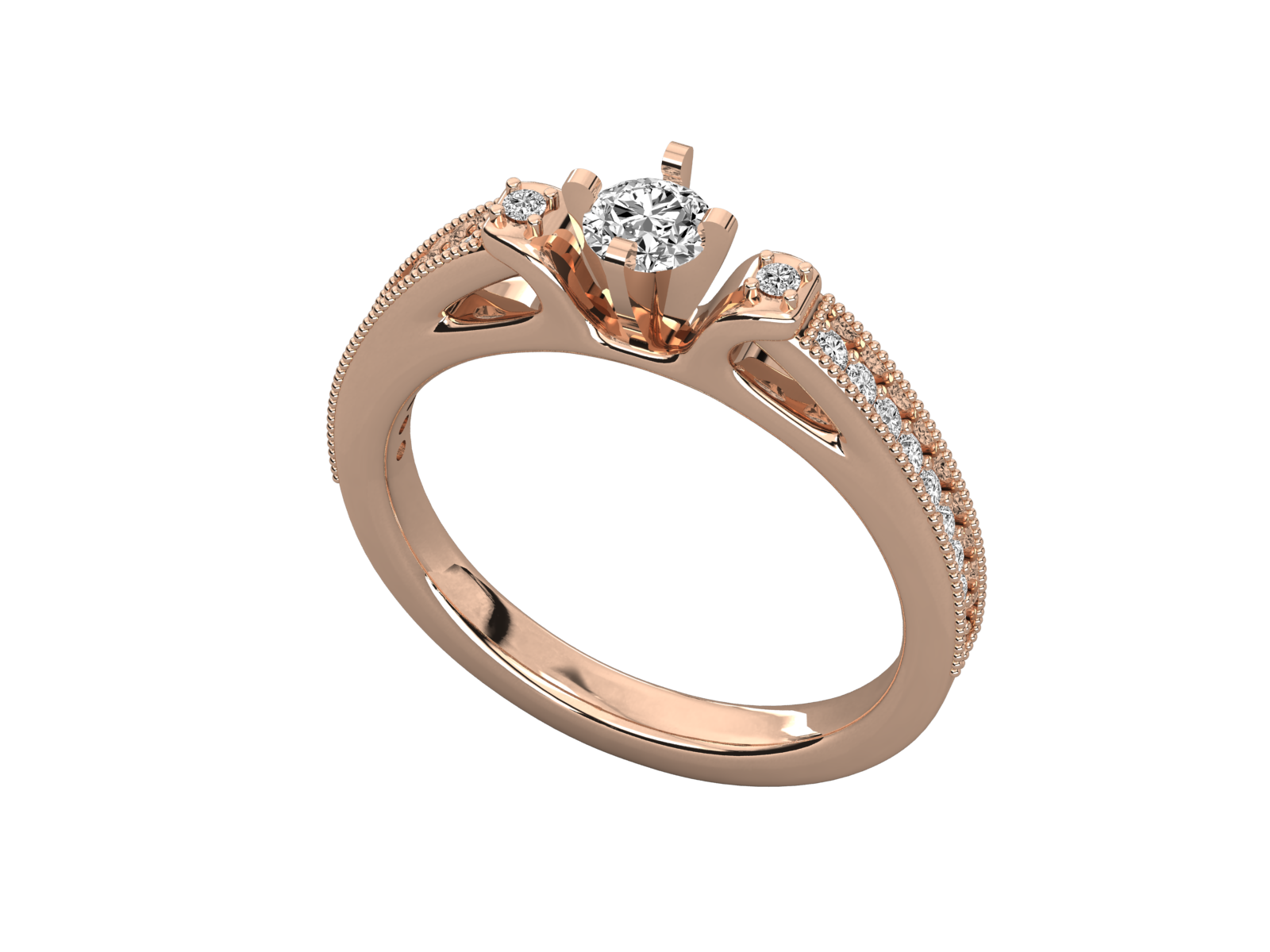 Rose Gold Plated Sterling Silver Ring