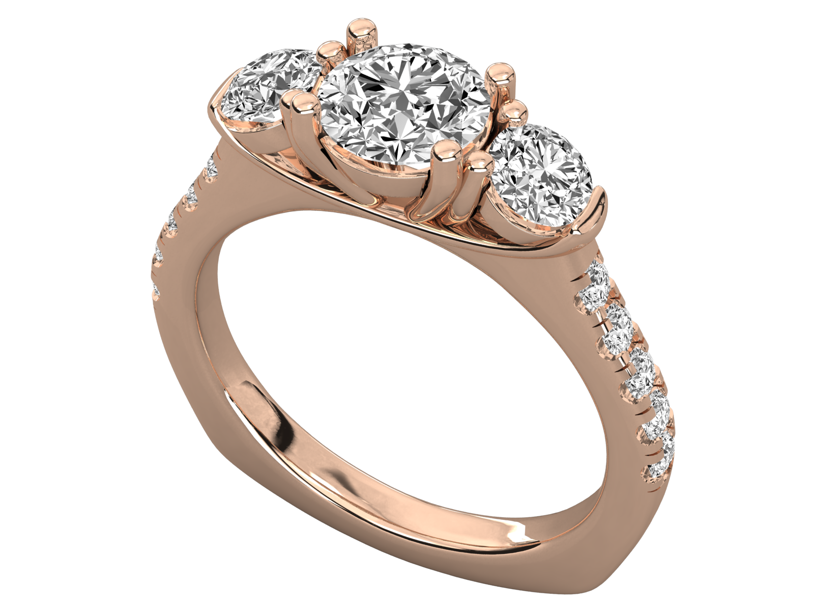 Rose Gold Plated Sterling Silver Ring