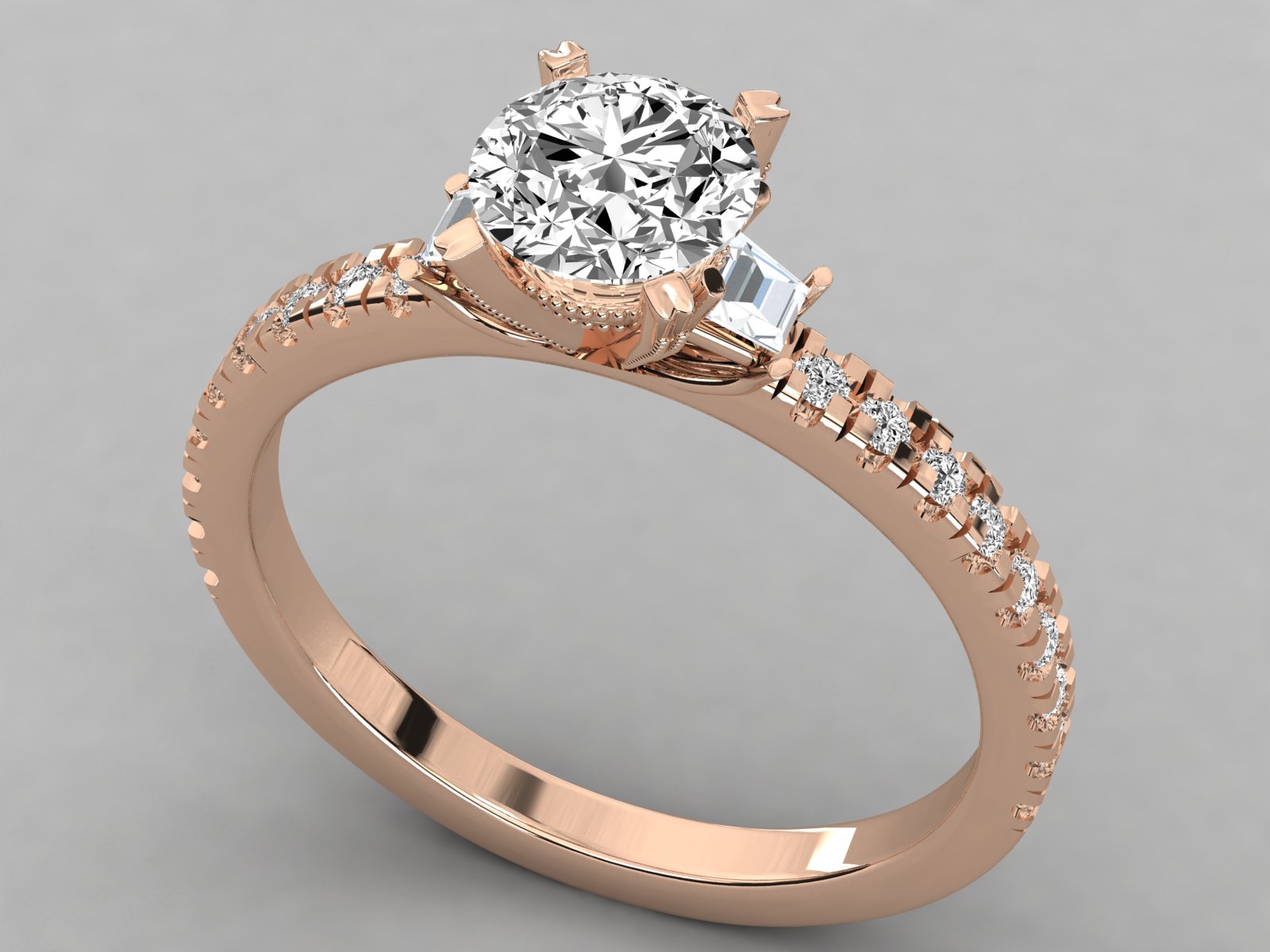 Rose Gold Plated Sterling Silver Ring