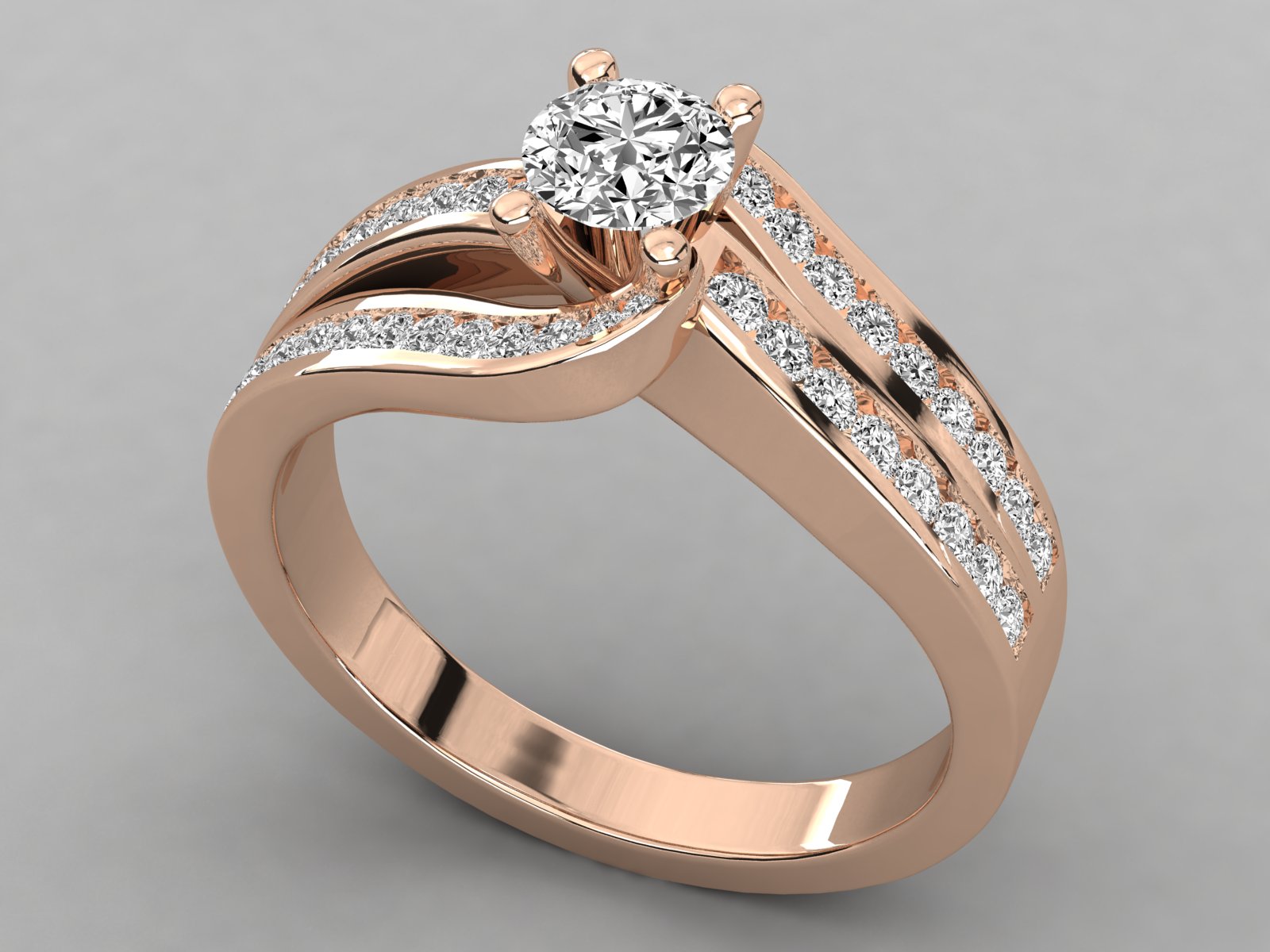 Rose Gold Plated Sterling Silver Ring