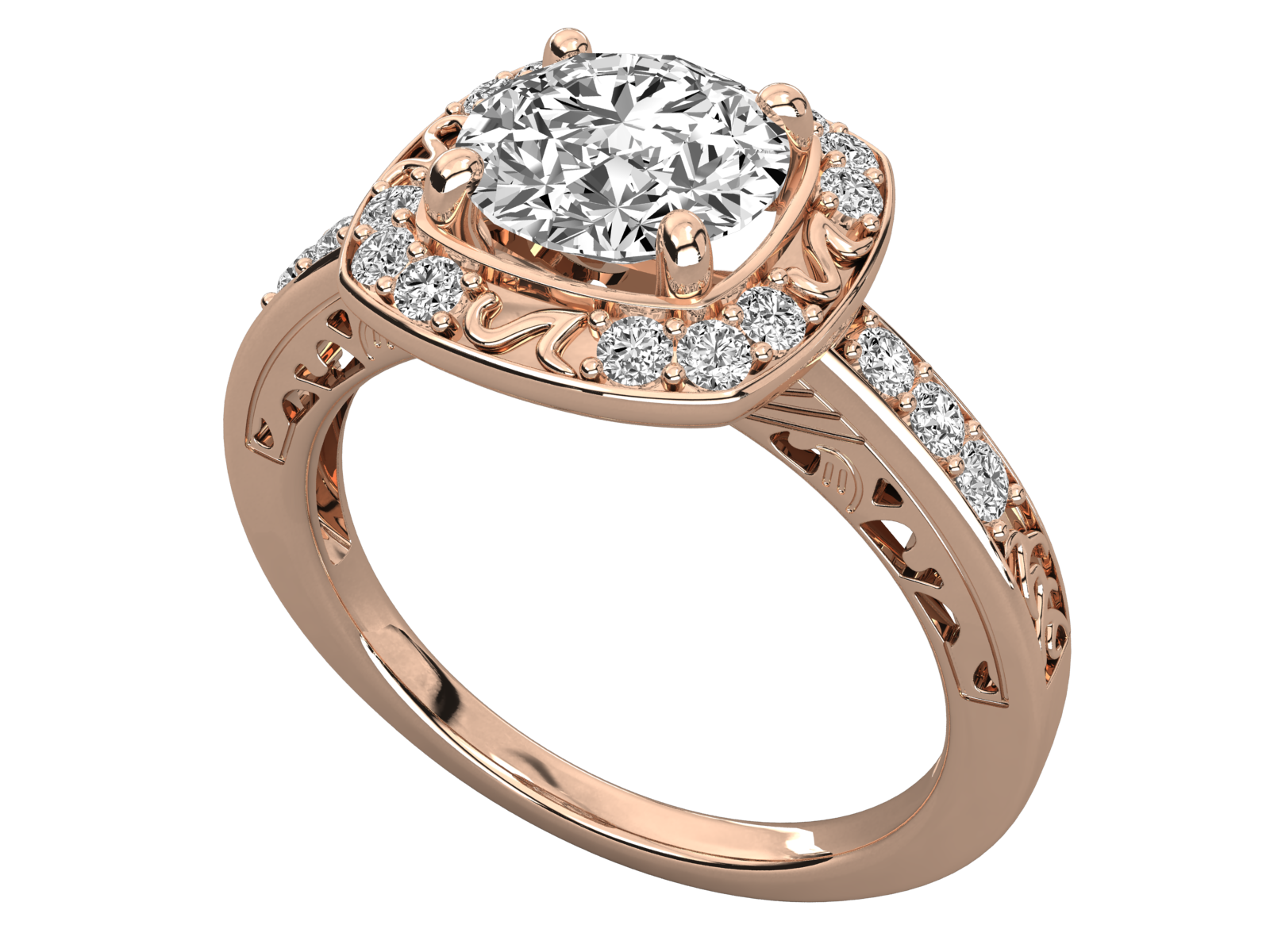 Rose Gold Plated Sterling Silver Ring
