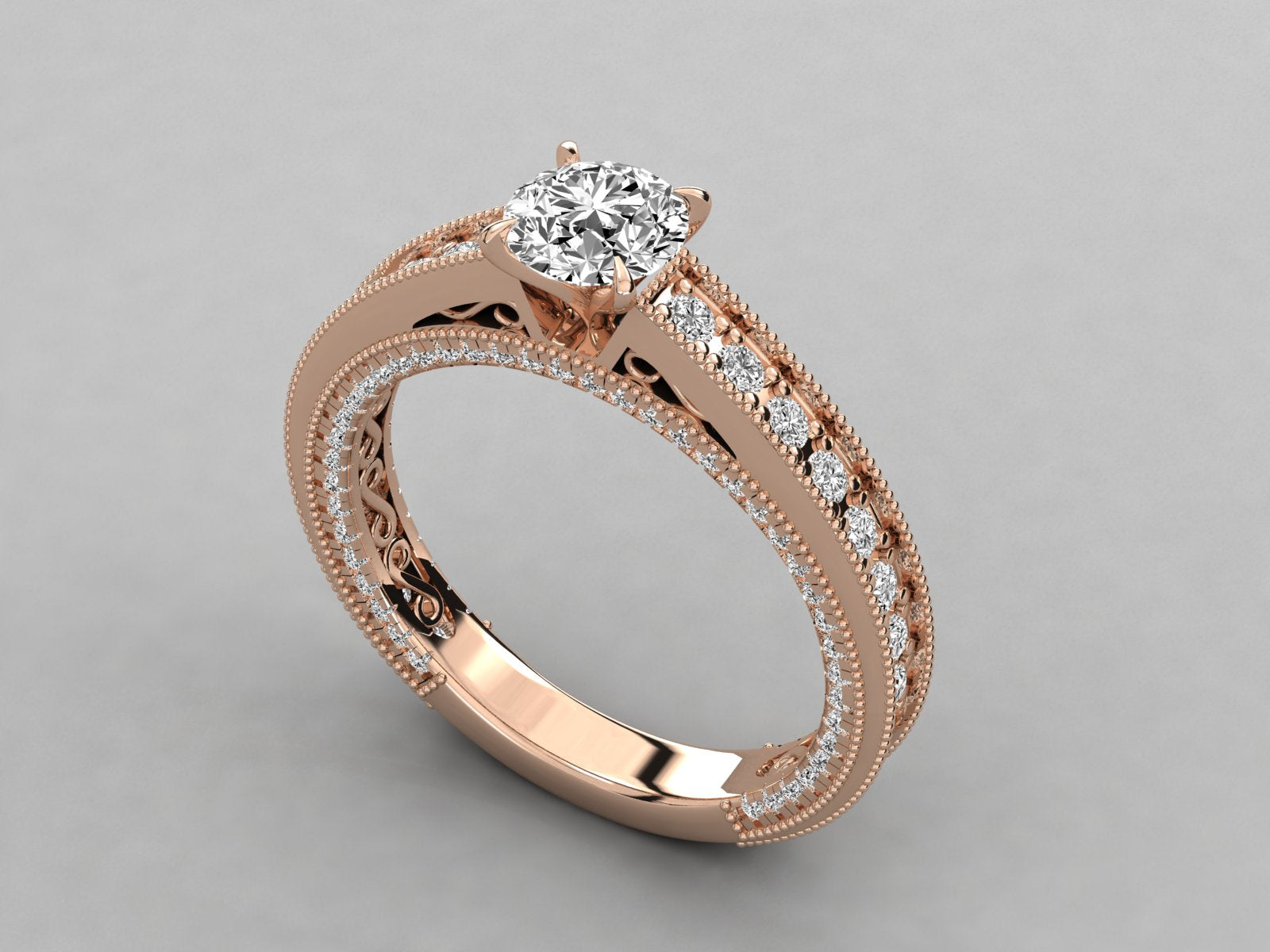 Rose Gold Plated Sterling Silver Ring