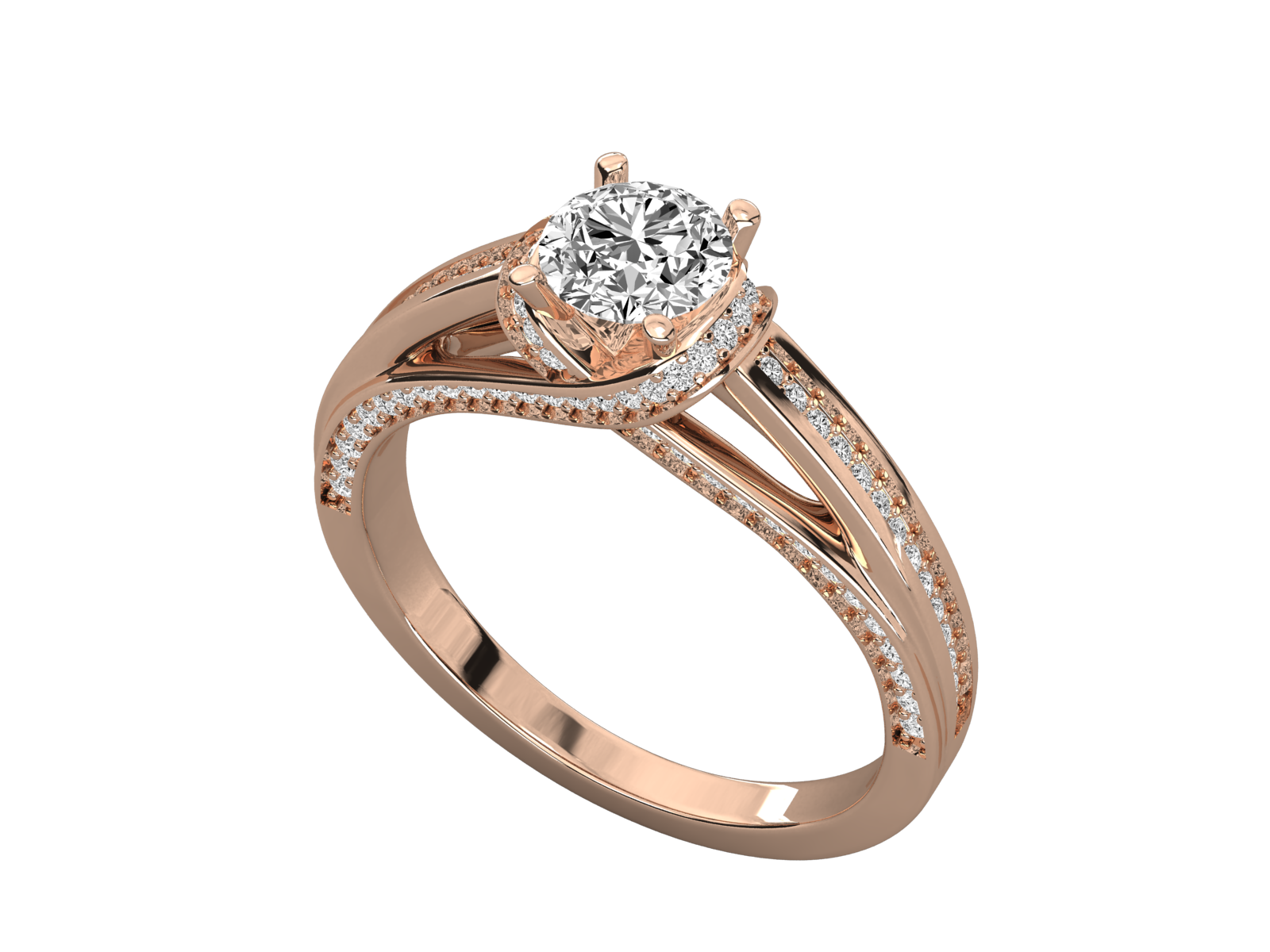 Rose Gold Plated Sterling Silver Ring