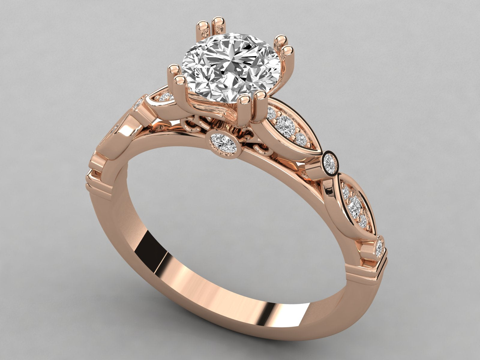 Rose Gold Plated Sterling Silver Ring