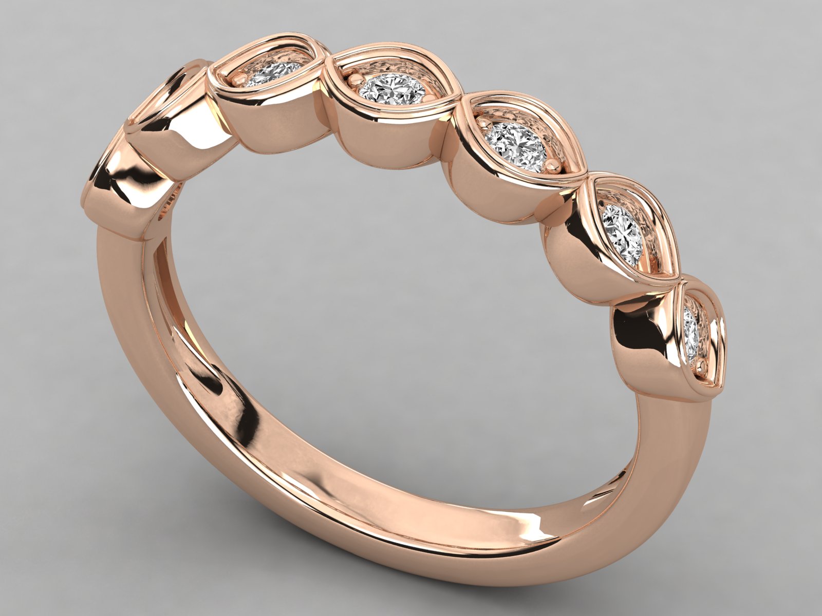 Rose Gold Plated Sterling Silver Ring
