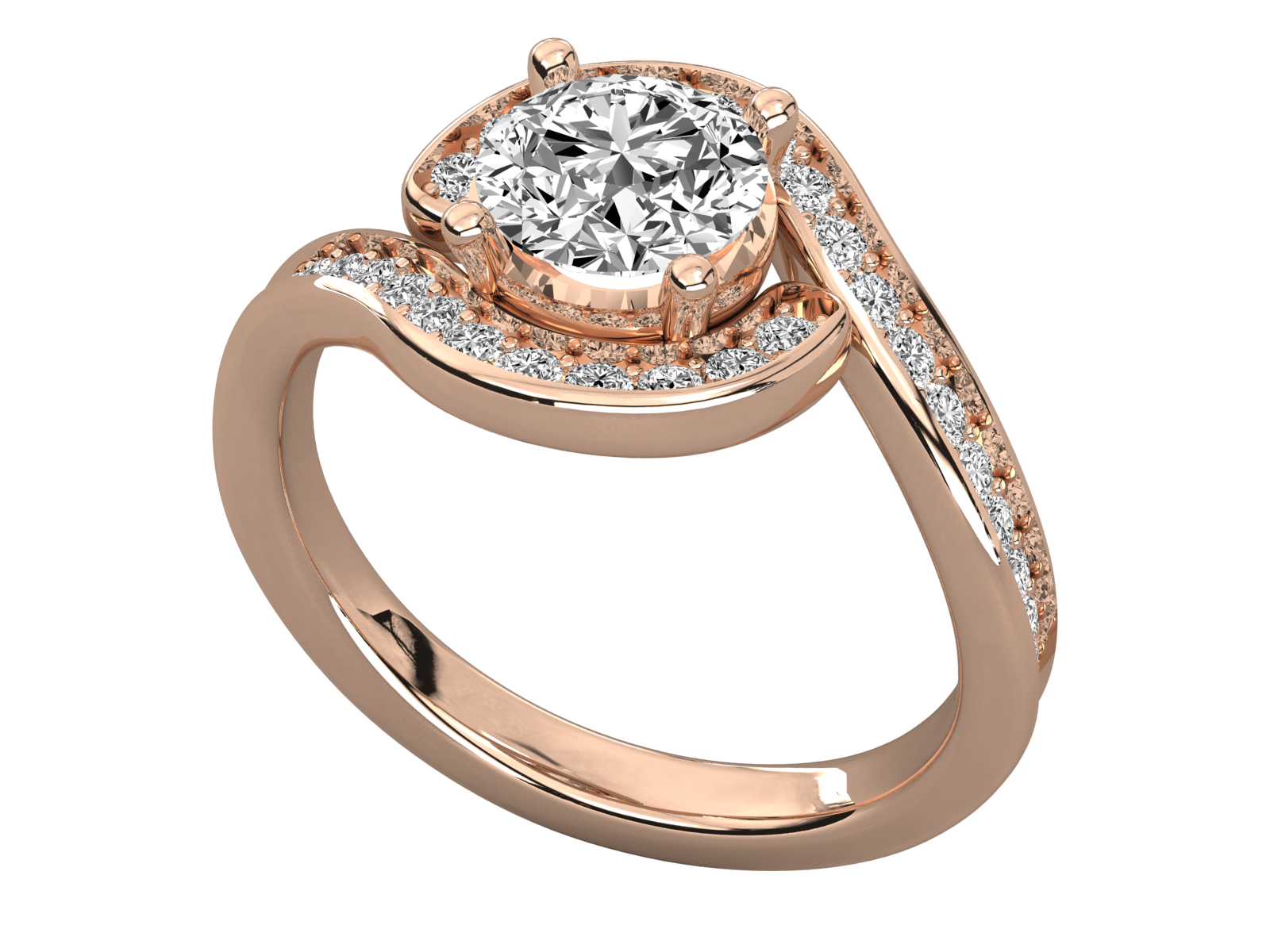 Rose Gold Plated Sterling Silver Ring